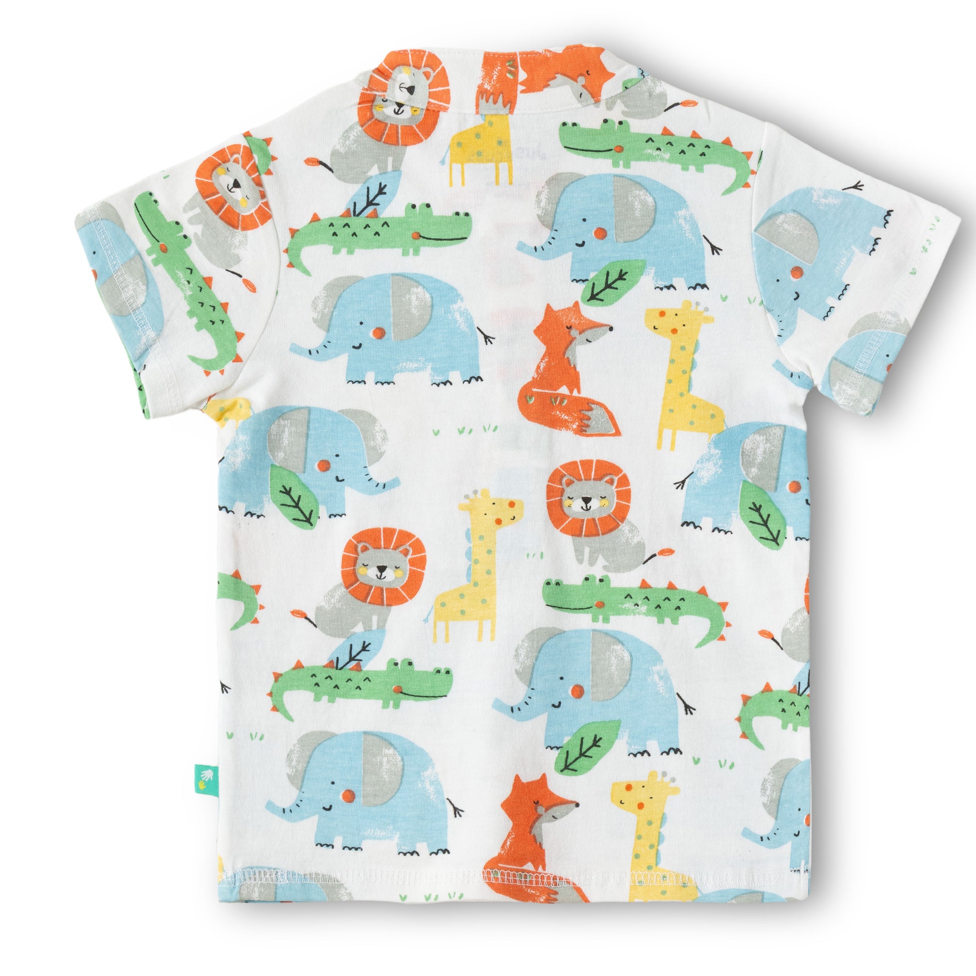"Baby Boys Cotton Animal Print T-Shirt & Orange Jogger Set – Comfortable Daily Wear Outfit"