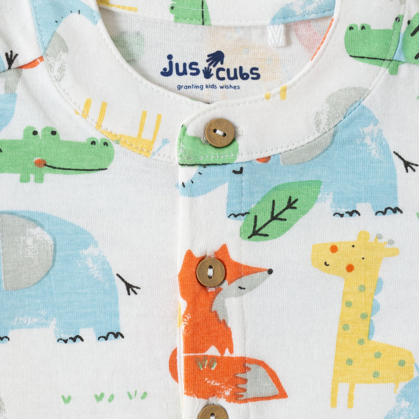 "Baby Boys Cotton Animal Print T-Shirt & Orange Jogger Set – Comfortable Daily Wear Outfit"
