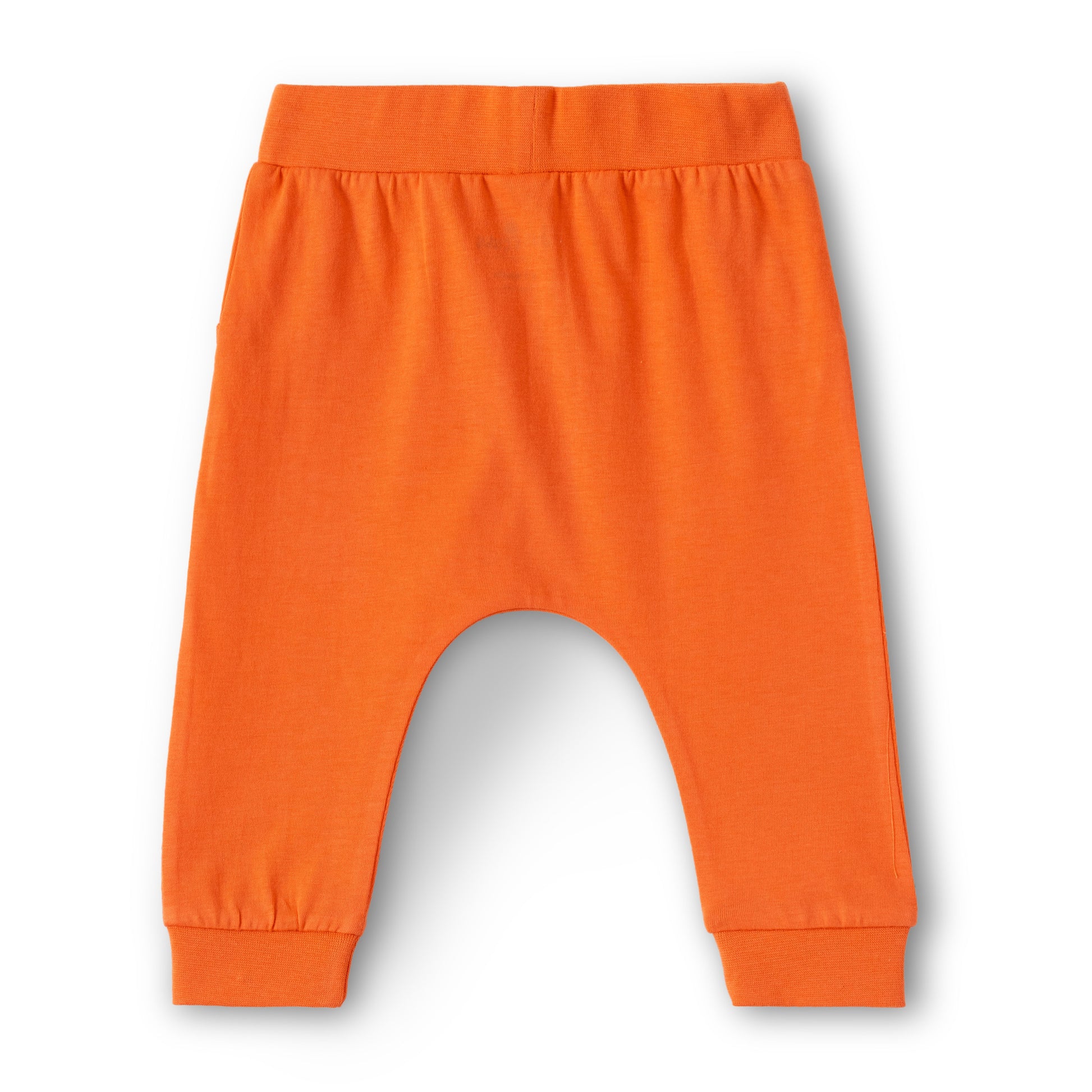 "Baby Boys Cotton Animal Print T-Shirt & Orange Jogger Set – Comfortable Daily Wear Outfit"