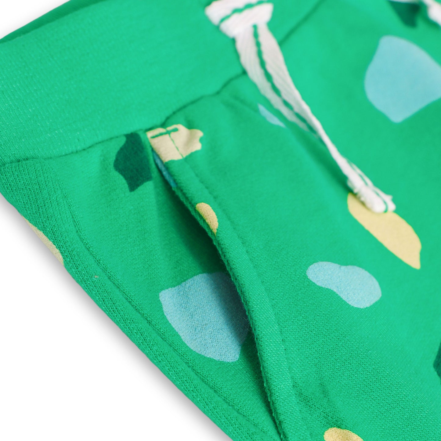 "Baby Boys Comfort Fit Joggers with Colorful Stone Print – Green"