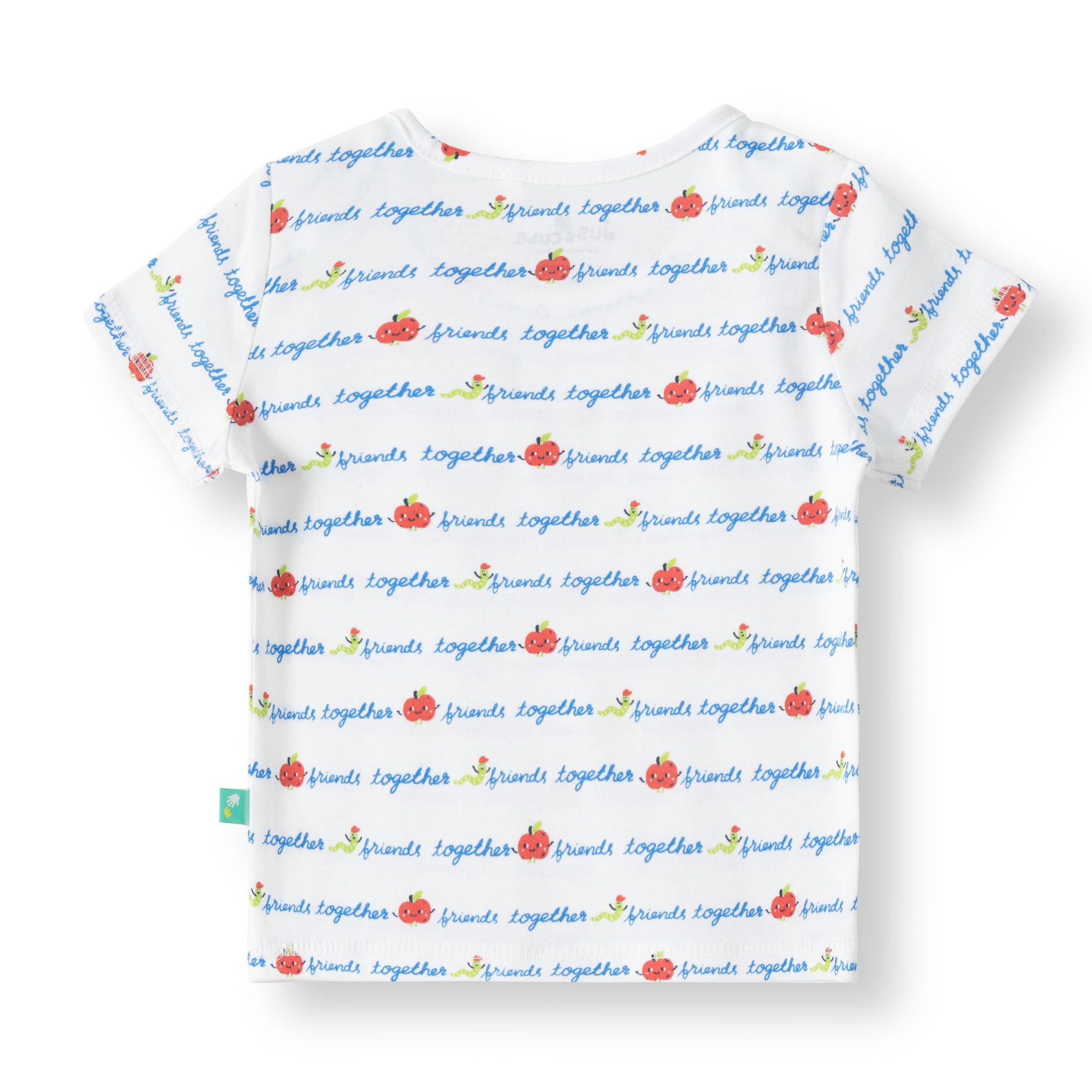 "Baby Boys 2-Pack Cotton T-Shirts – Friends Together Print & Multicolor Stripe Design"