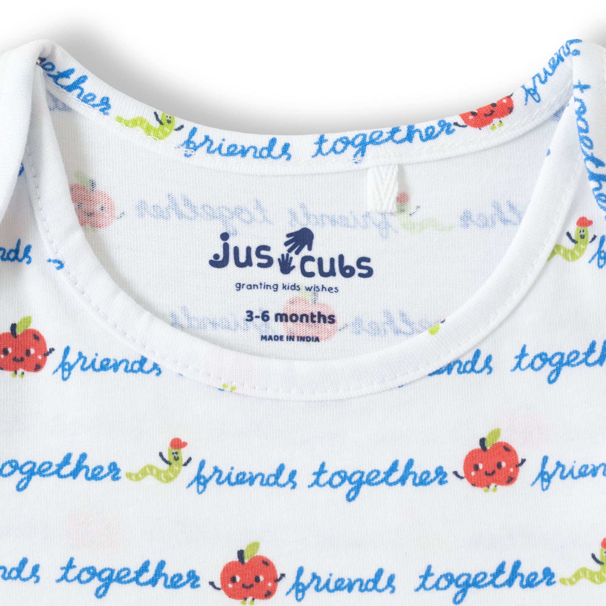 "Baby Boys 2-Pack Cotton T-Shirts – Friends Together Print & Multicolor Stripe Design"