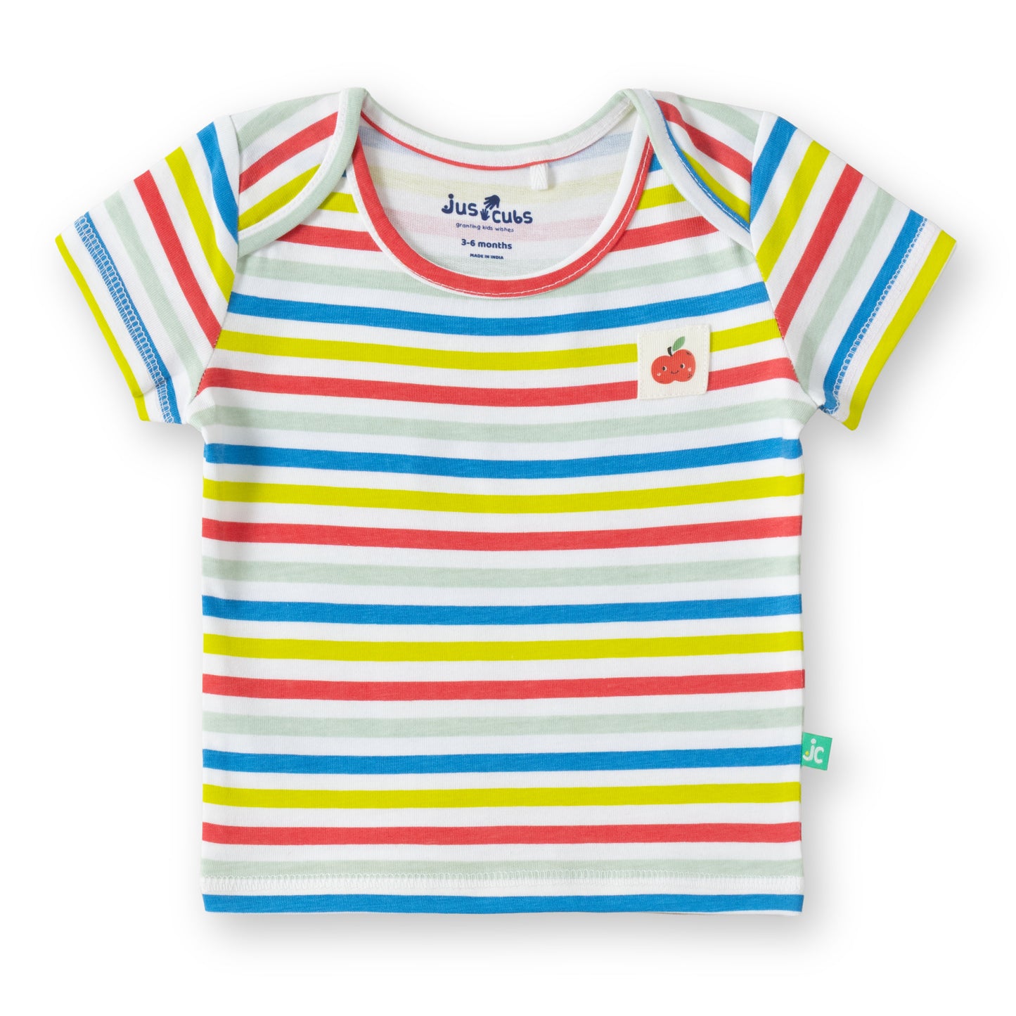 "Baby Boys 2-Pack Cotton T-Shirts – Friends Together Print & Multicolor Stripe Design"