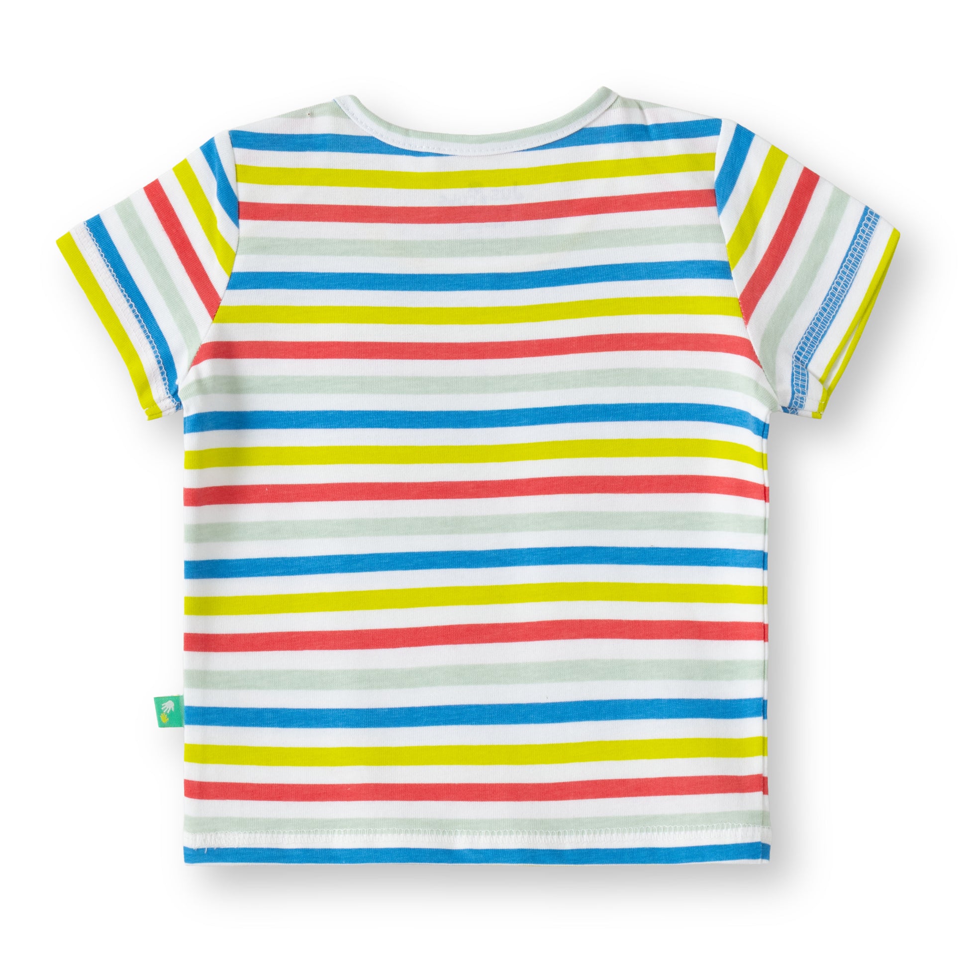 "Baby Boys 2-Pack Cotton T-Shirts – Friends Together Print & Multicolor Stripe Design"