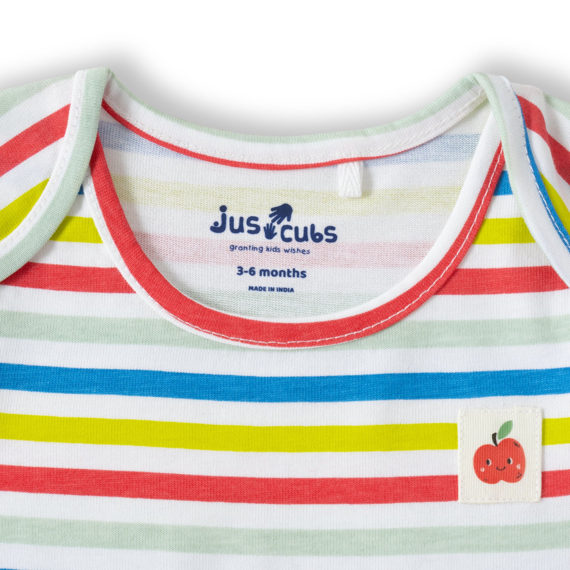 "Baby Boys 2-Pack Cotton T-Shirts – Friends Together Print & Multicolor Stripe Design"