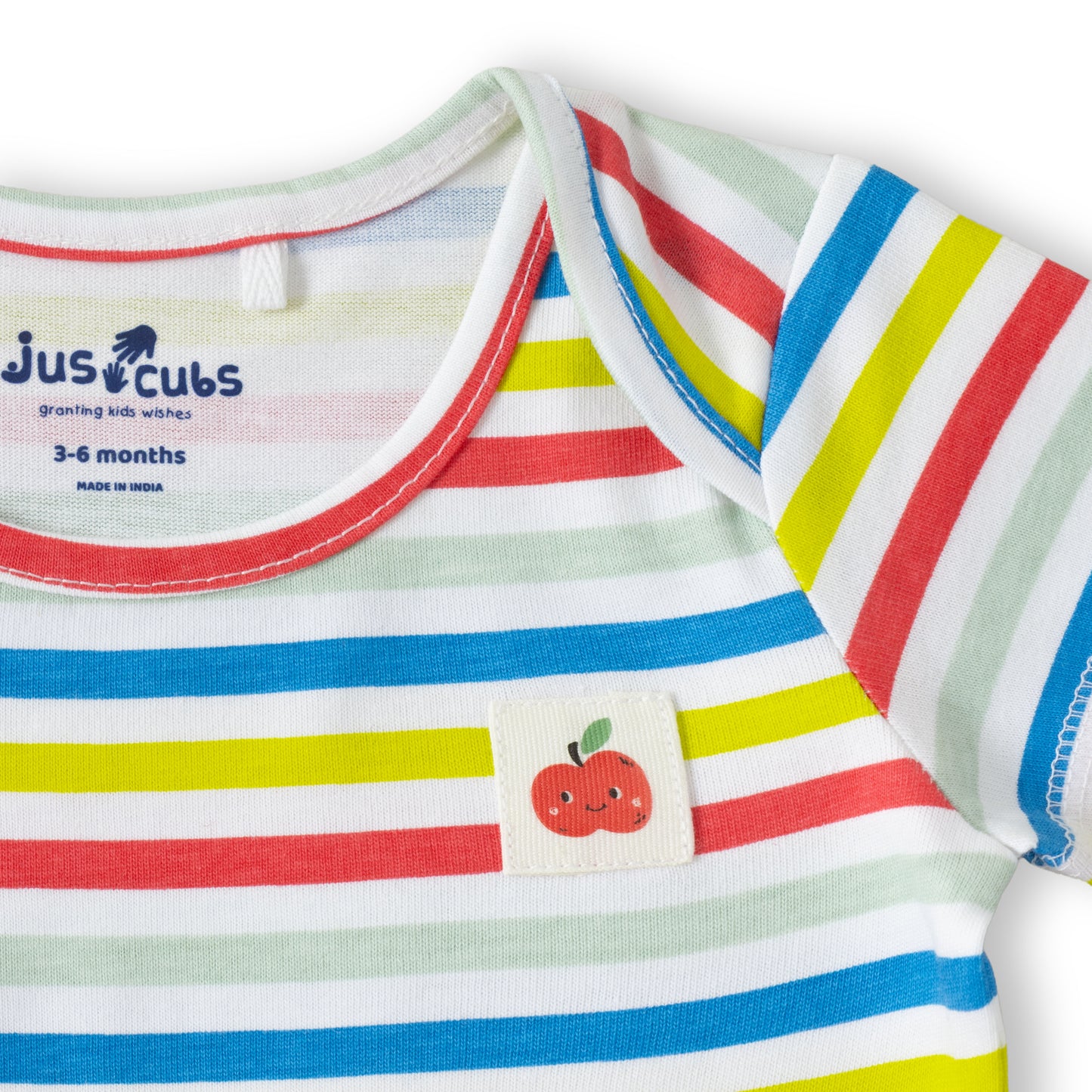 "Baby Boys 2-Pack Cotton T-Shirts – Friends Together Print & Multicolor Stripe Design"