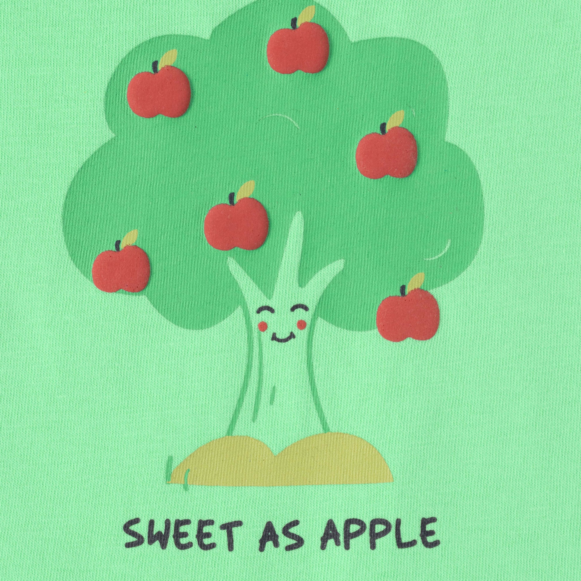 "Baby Boys 2-Pack Cotton T-Shirts – Green Sweet as Apple Print & White Yellow Apple Allover Print"