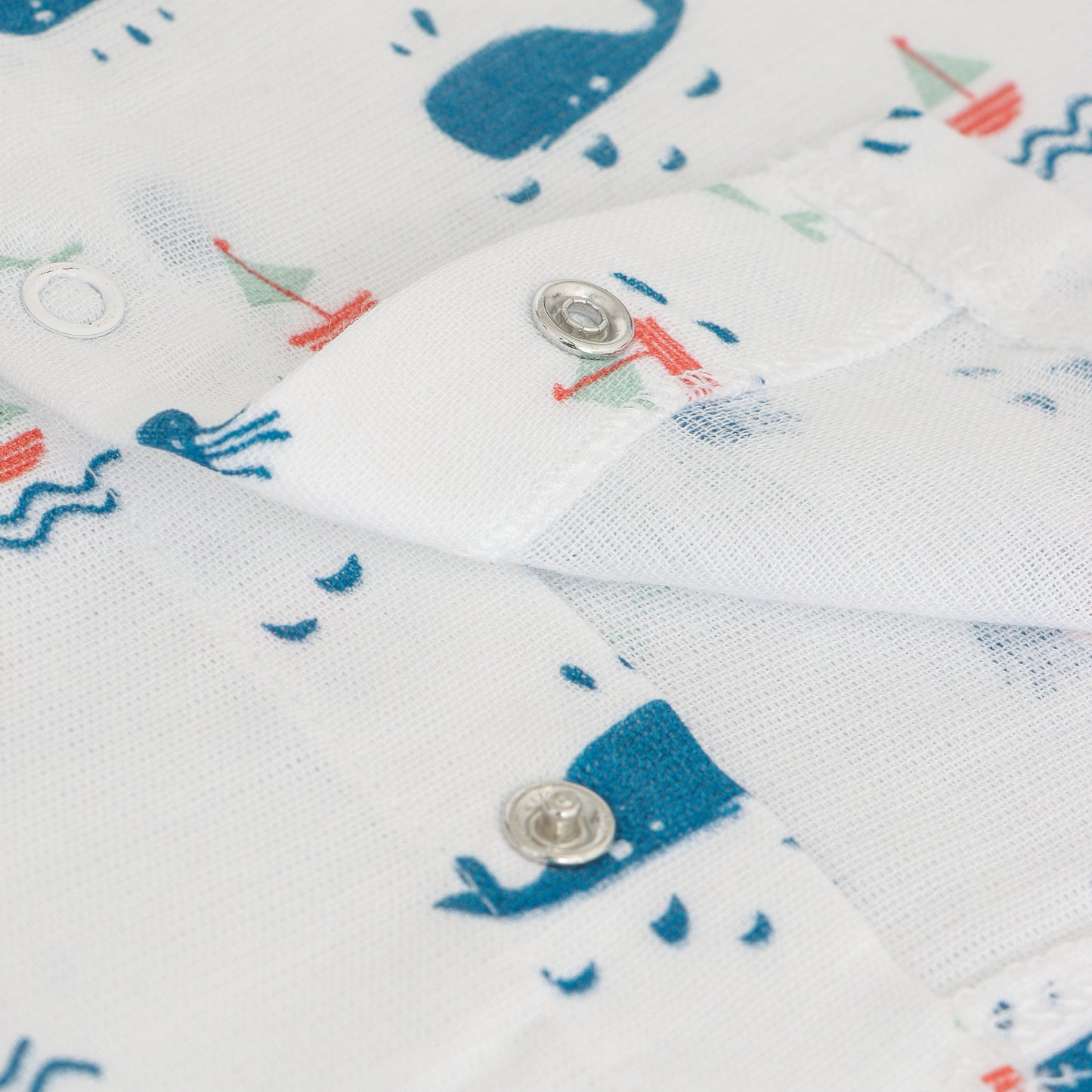 "Baby Boys White Sea Life Print Cotton T-Shirt & Shorts Set"