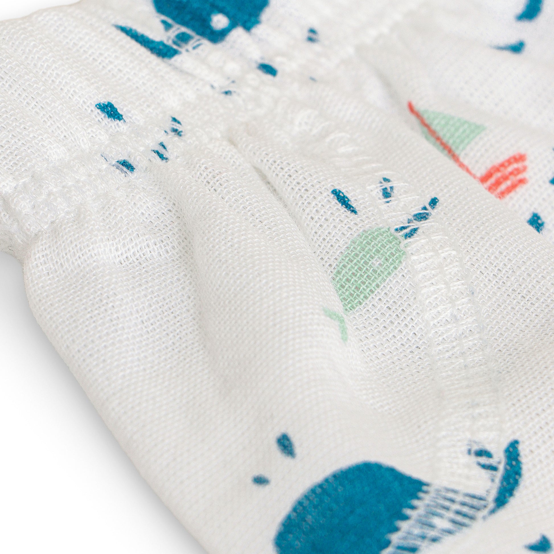 "Baby Boys White Sea Life Print Cotton T-Shirt & Shorts Set"