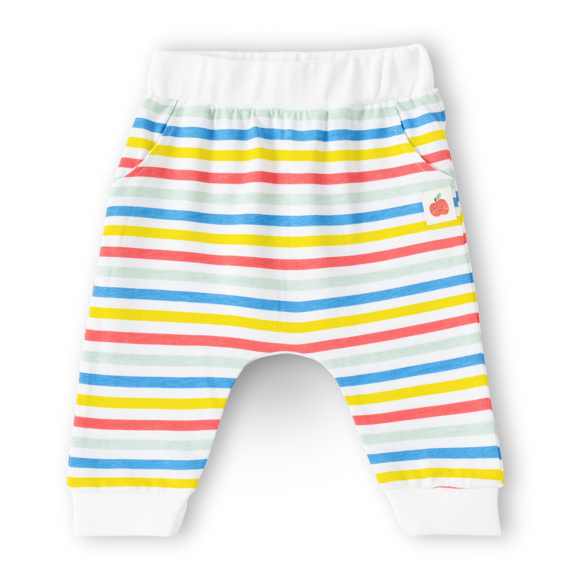 "Baby Boys 2-Pack Cotton Jogger Pants – Multicolor Stripes & Friends Together Print"