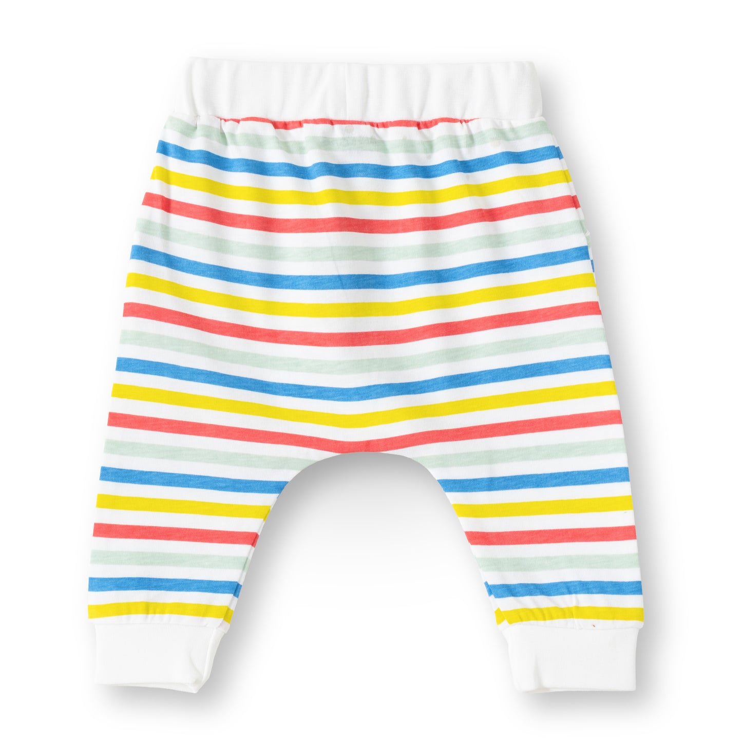 "Baby Boys 2-Pack Cotton Jogger Pants – Multicolor Stripes & Friends Together Print"