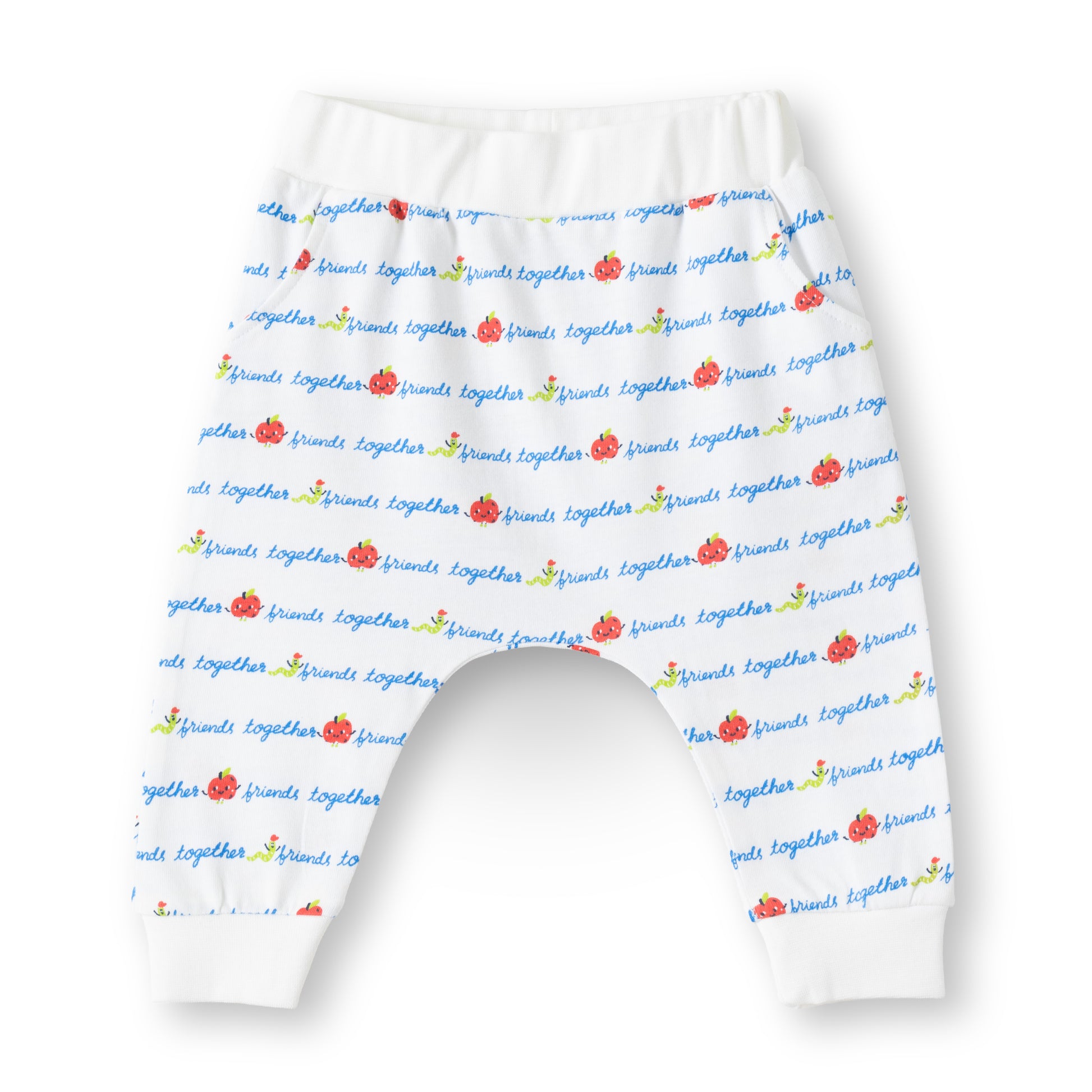 "Baby Boys 2-Pack Cotton Jogger Pants – Multicolor Stripes & Friends Together Print"