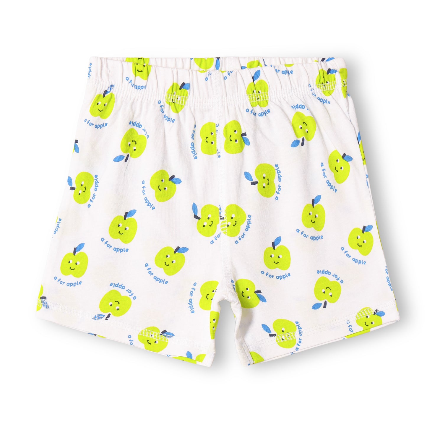 Baby Boys 2-Pack Soft Cotton Shorts – Green & “A for Apple” Print