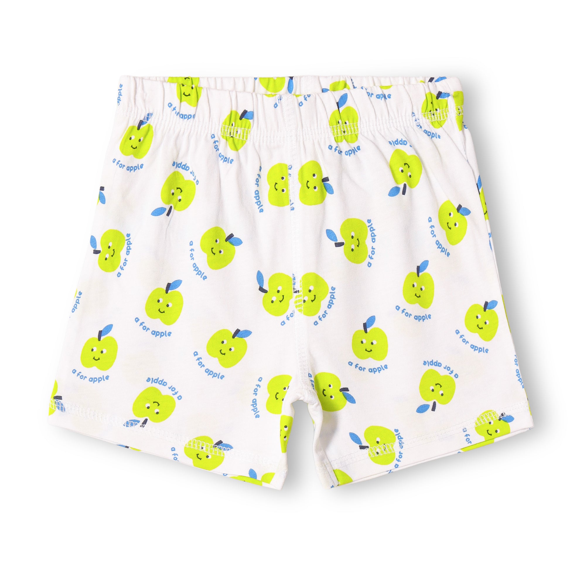 Baby Boys 2-Pack Soft Cotton Shorts – Green & “A for Apple” Print
