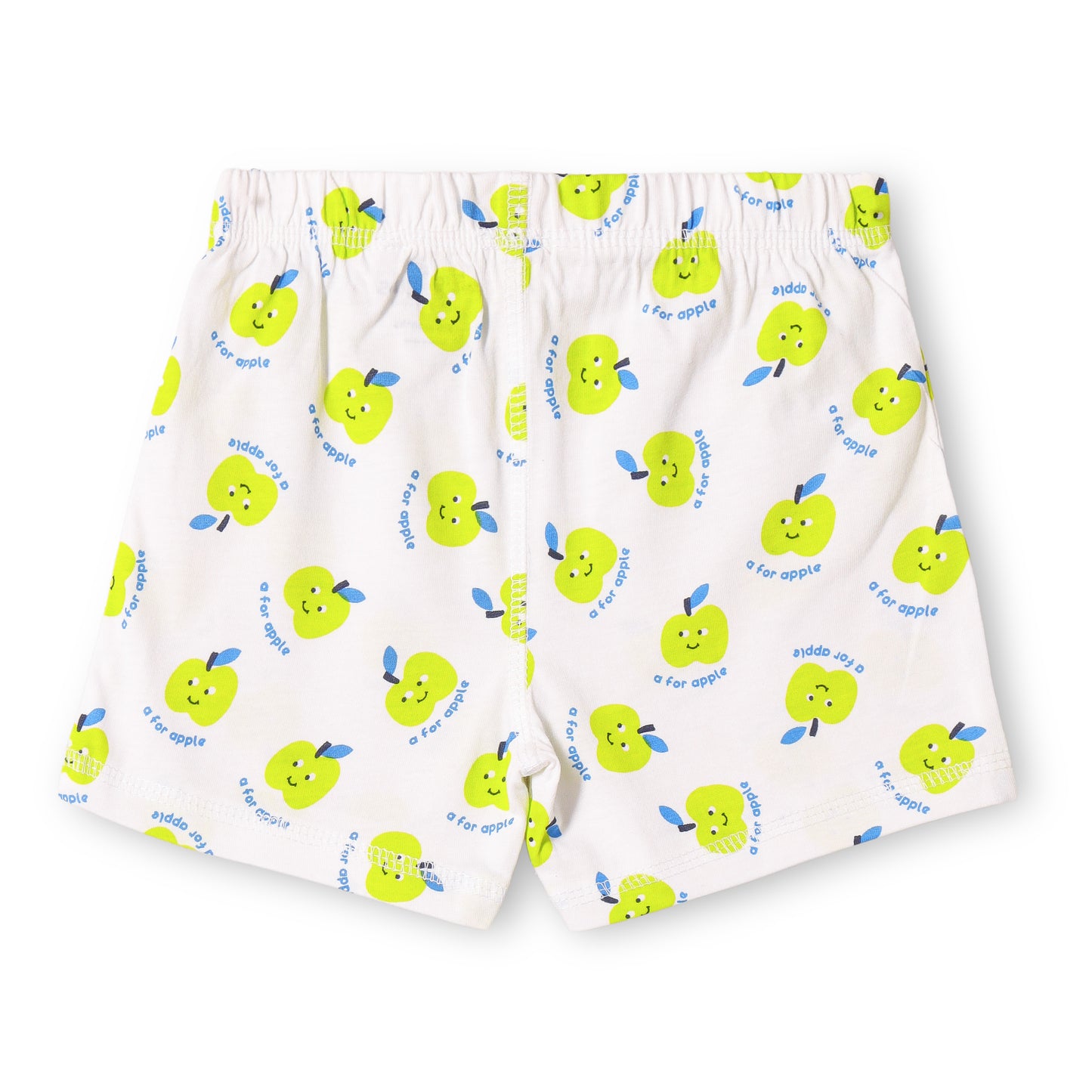 Baby Boys 2-Pack Soft Cotton Shorts – Green & “A for Apple” Print