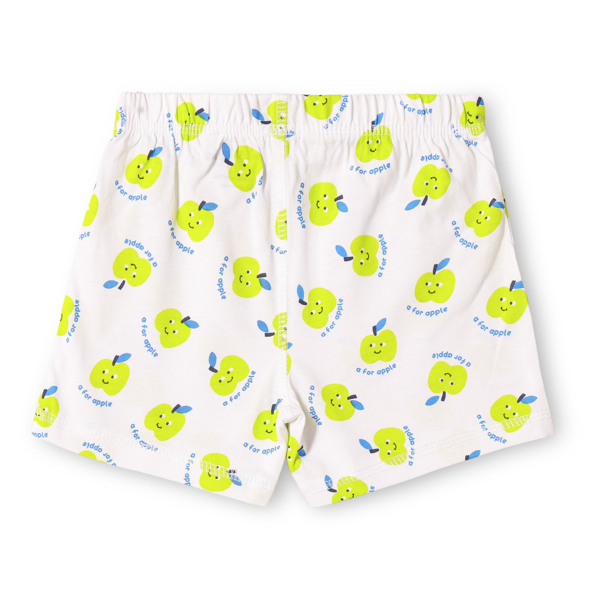 Baby Boys 2-Pack Soft Cotton Shorts – Green & “A for Apple” Print