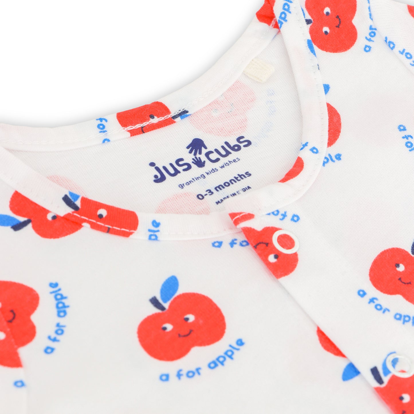 "Baby Boys A for Apple Printed Front Open Jhabla Set – Pack of 2"