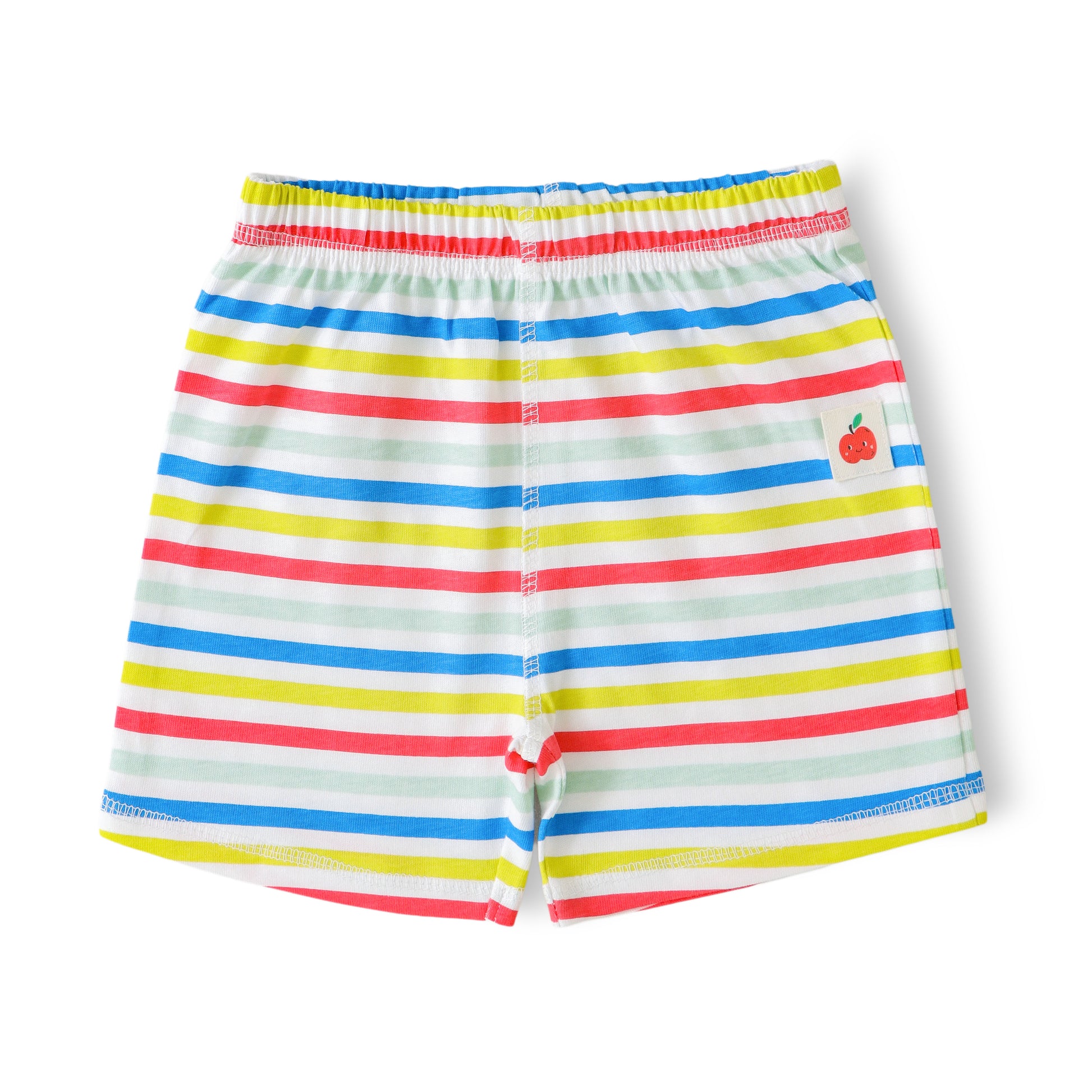 Baby Boys 2-Pack Soft Cotton Shorts – Striped & Friends Together Print