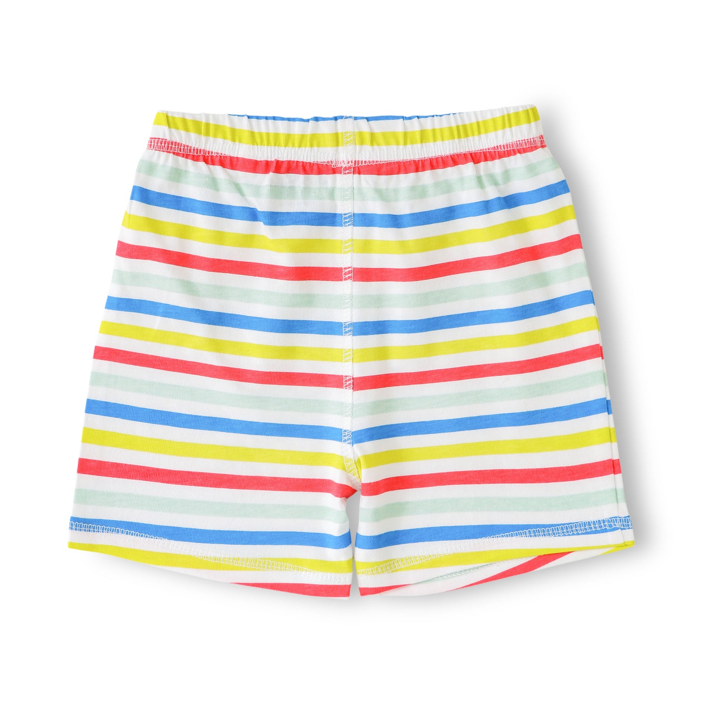 Baby Boys 2-Pack Soft Cotton Shorts – Striped & Friends Together Print