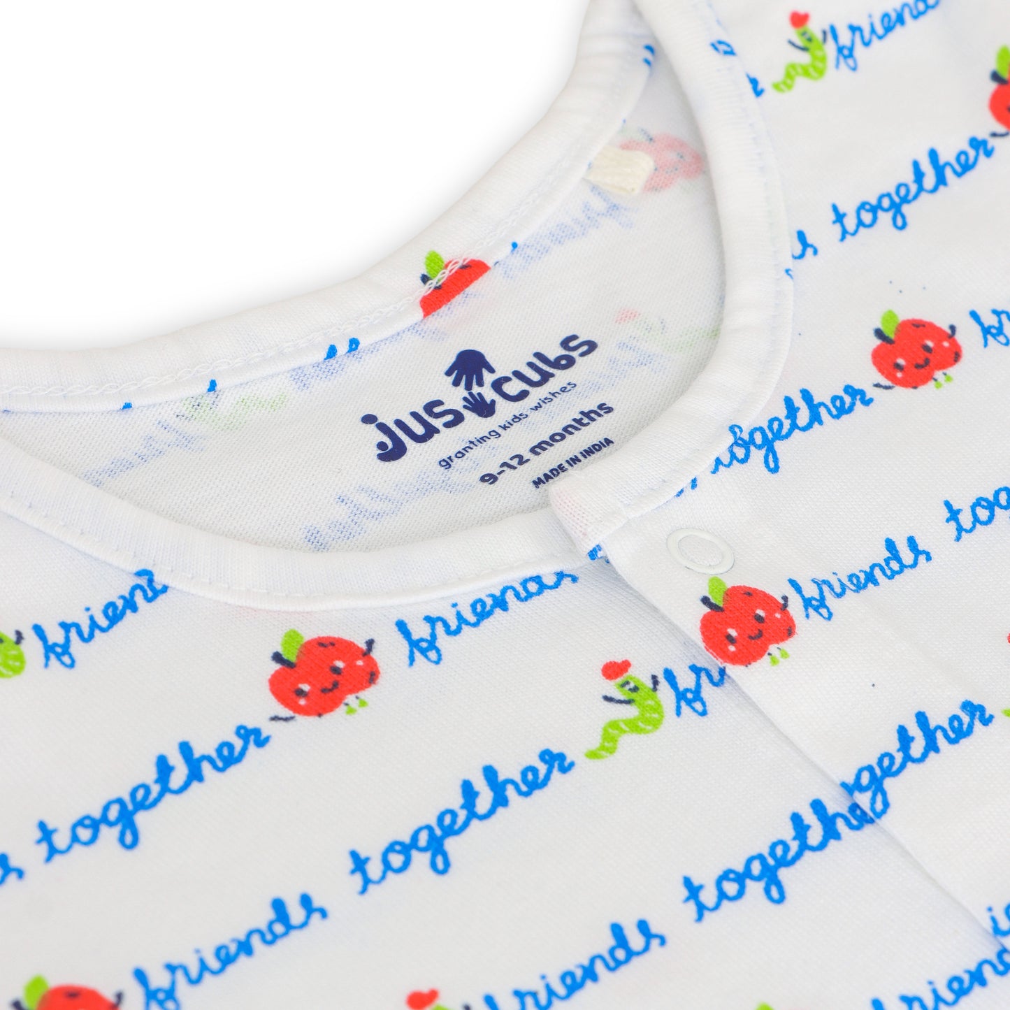 "Baby Boys Cotton Front Open Jhabla – Friends Together & Multicolor Stripe Print (Pack of 2)"