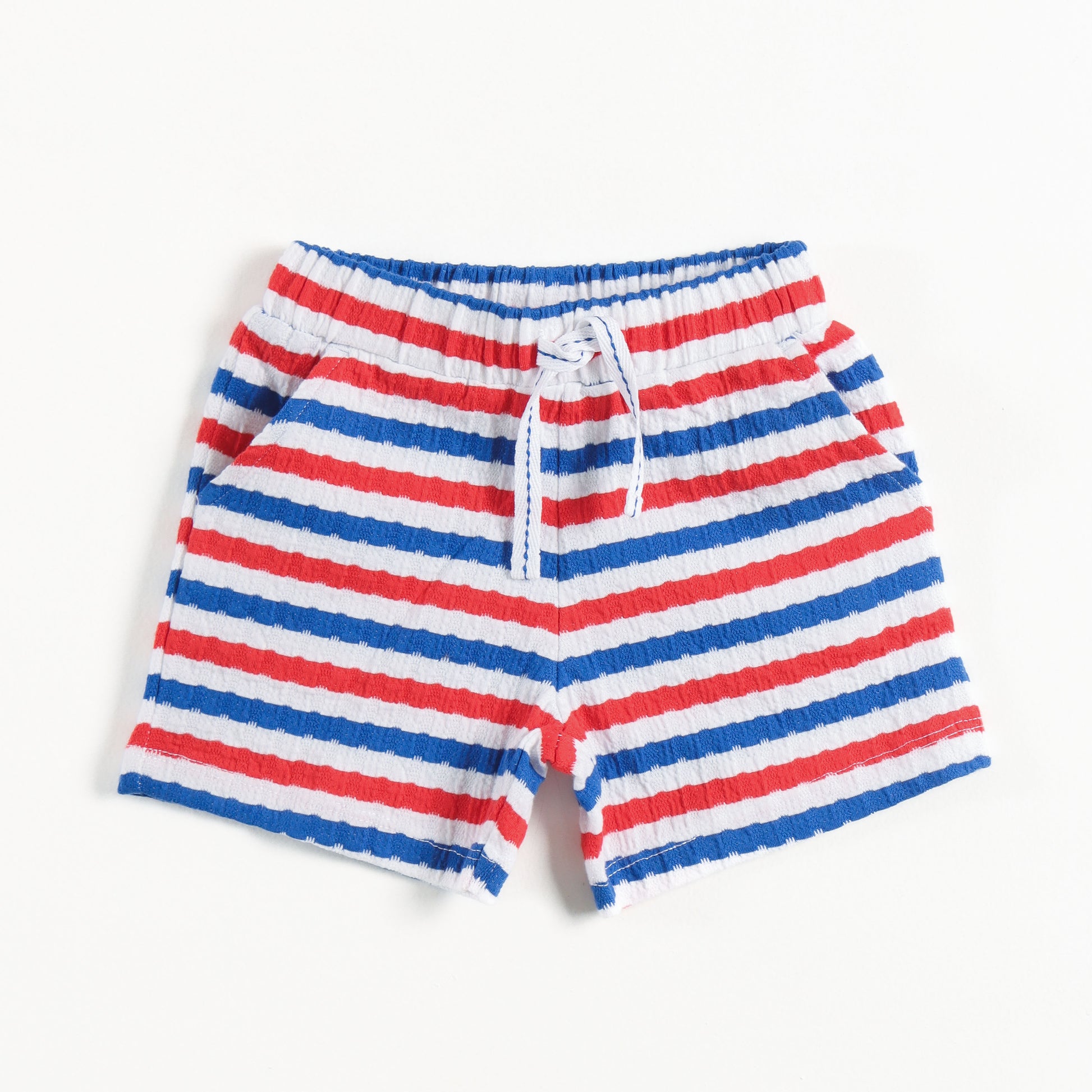 "Baby Boys Half-Sleeve Striped Polo T-Shirt & Elastic Waist Shorts"