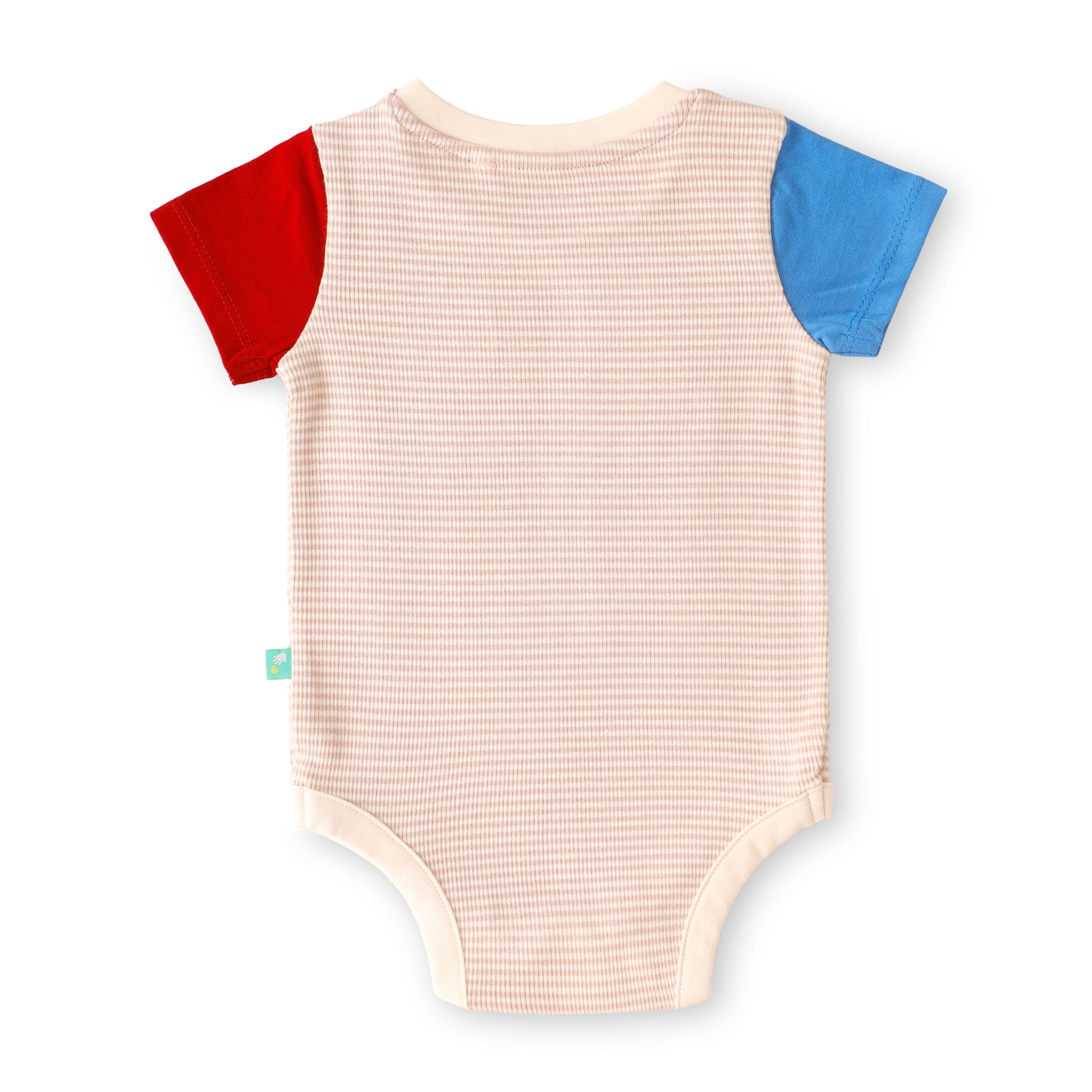 "Baby Boys Ribbed Cotton Half Sleeve Bodysuit – A for Apple Embroidery Design"