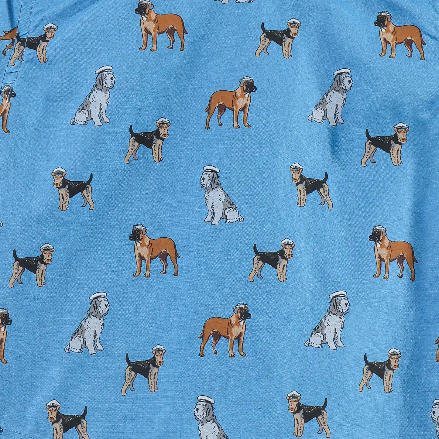 “Baby Boys Blue Dog Print Cotton Shirt & Shorts Co-Ord Set – Soft, Breathable & Stylish Summer Outfit"