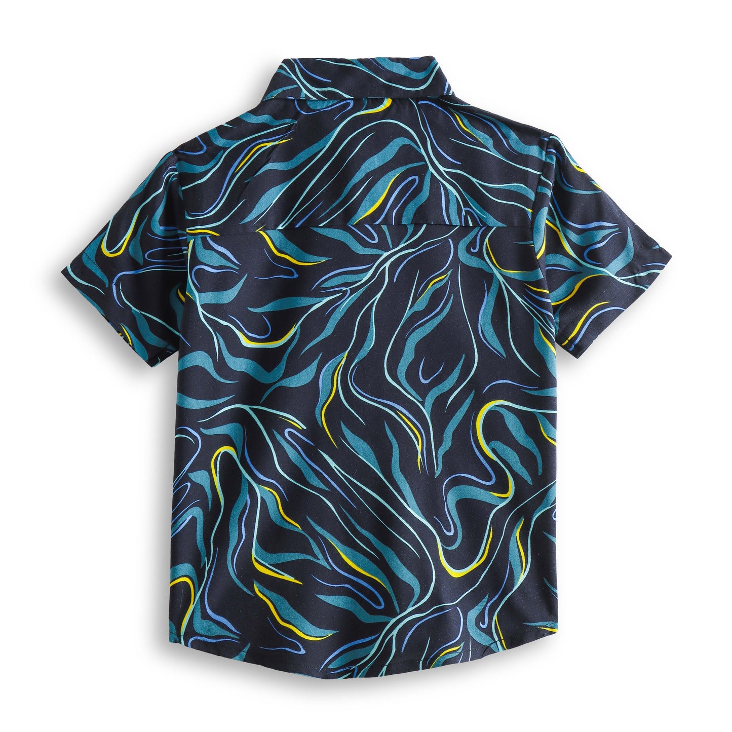 "Boys’ Multicolor Abstract Print Short-Sleeve Button-Down Shirt"