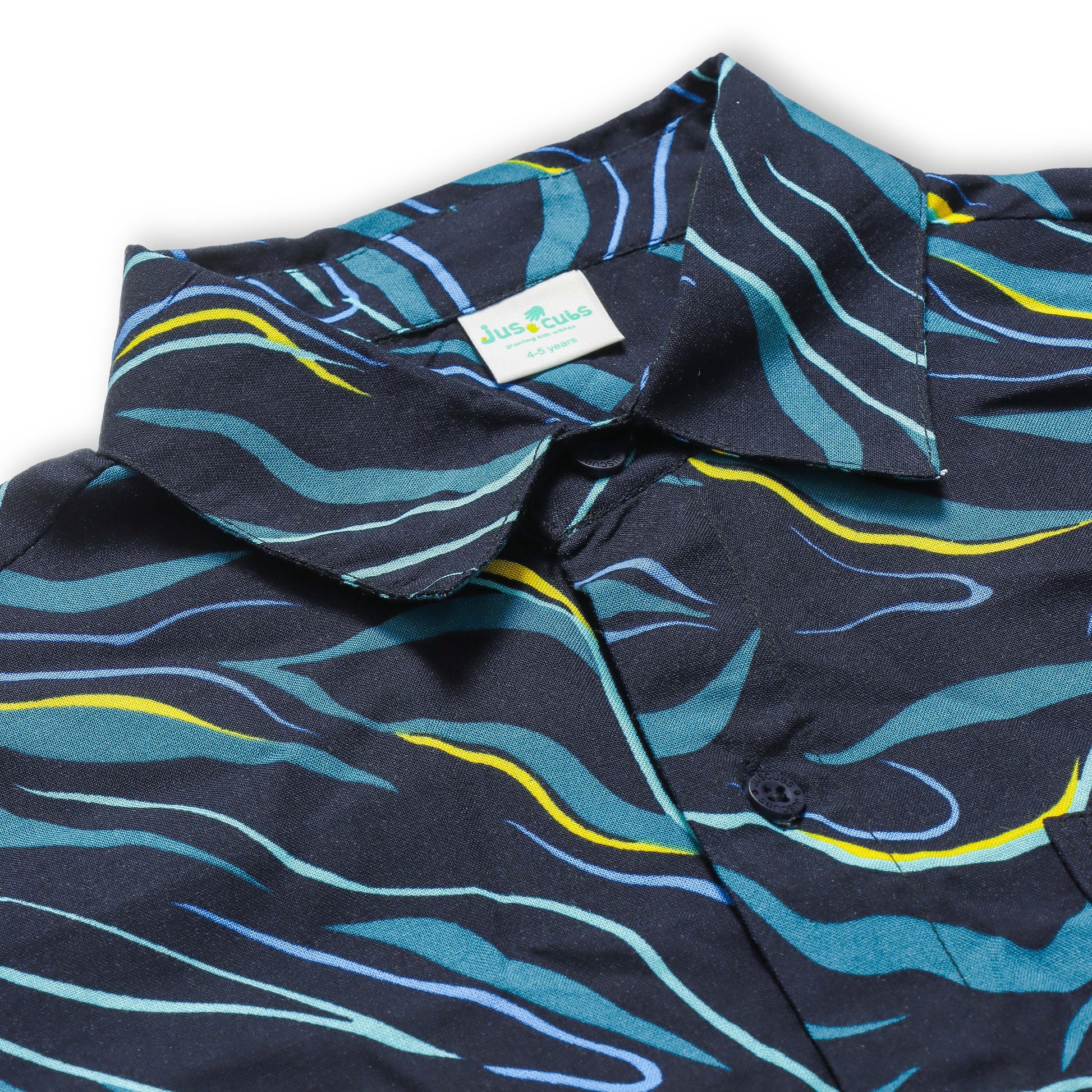 "Boys’ Multicolor Abstract Print Short-Sleeve Button-Down Shirt"