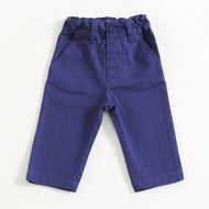 "Baby Boys Solid Navy Blue Bottom Wear Pants – Comfortable Fit"