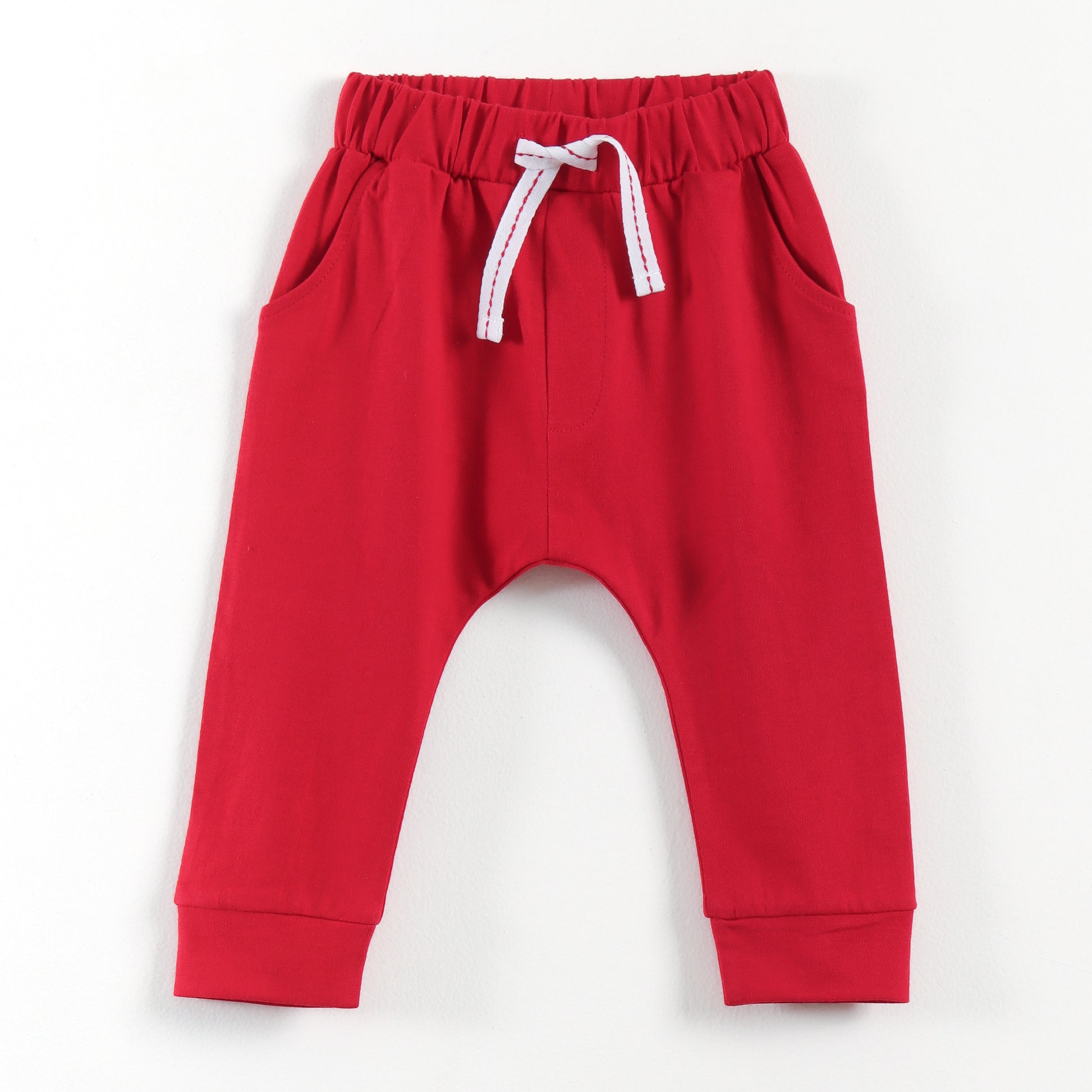 “Baby Boys Cotton T-Shirt & Jogger Pants Set | Cute Apple Appliqué Design"