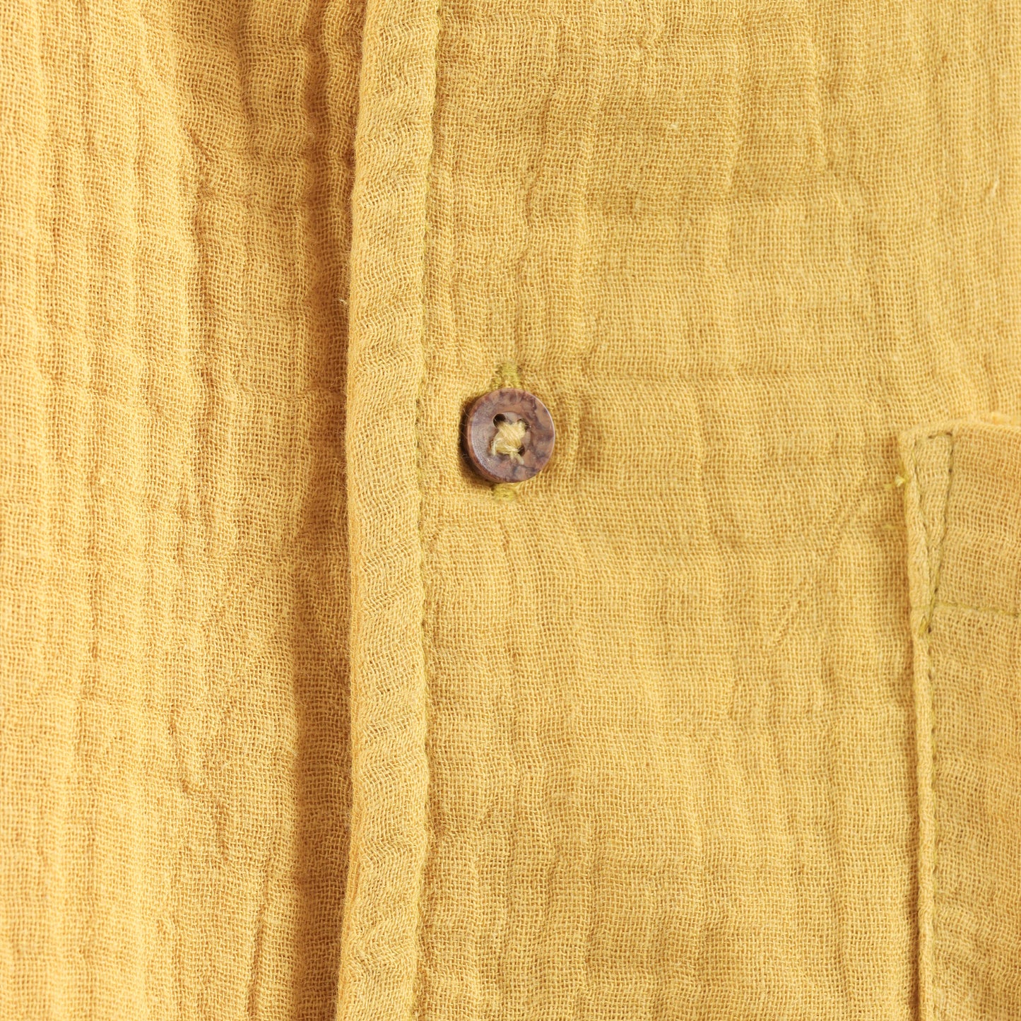 "Baby Boys Premium Muslin Cotton Shirt | Mustard | Lightweight & Breathable"