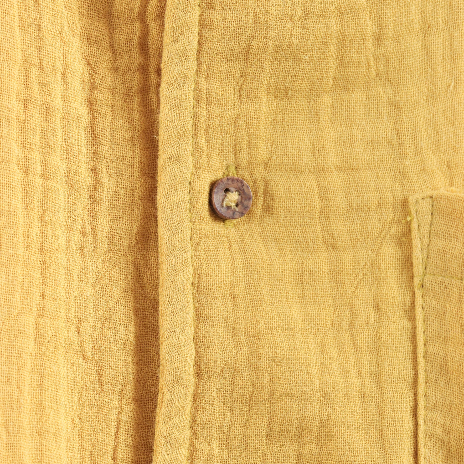 "Baby Boys Premium Muslin Cotton Shirt | Mustard | Lightweight & Breathable"