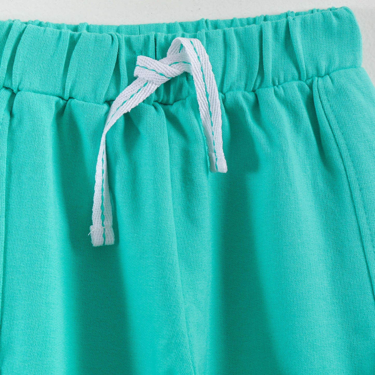 "Baby Boys Stylish Cargo Joggers | Teal | Soft Cotton Bottoms with Side Pockets"