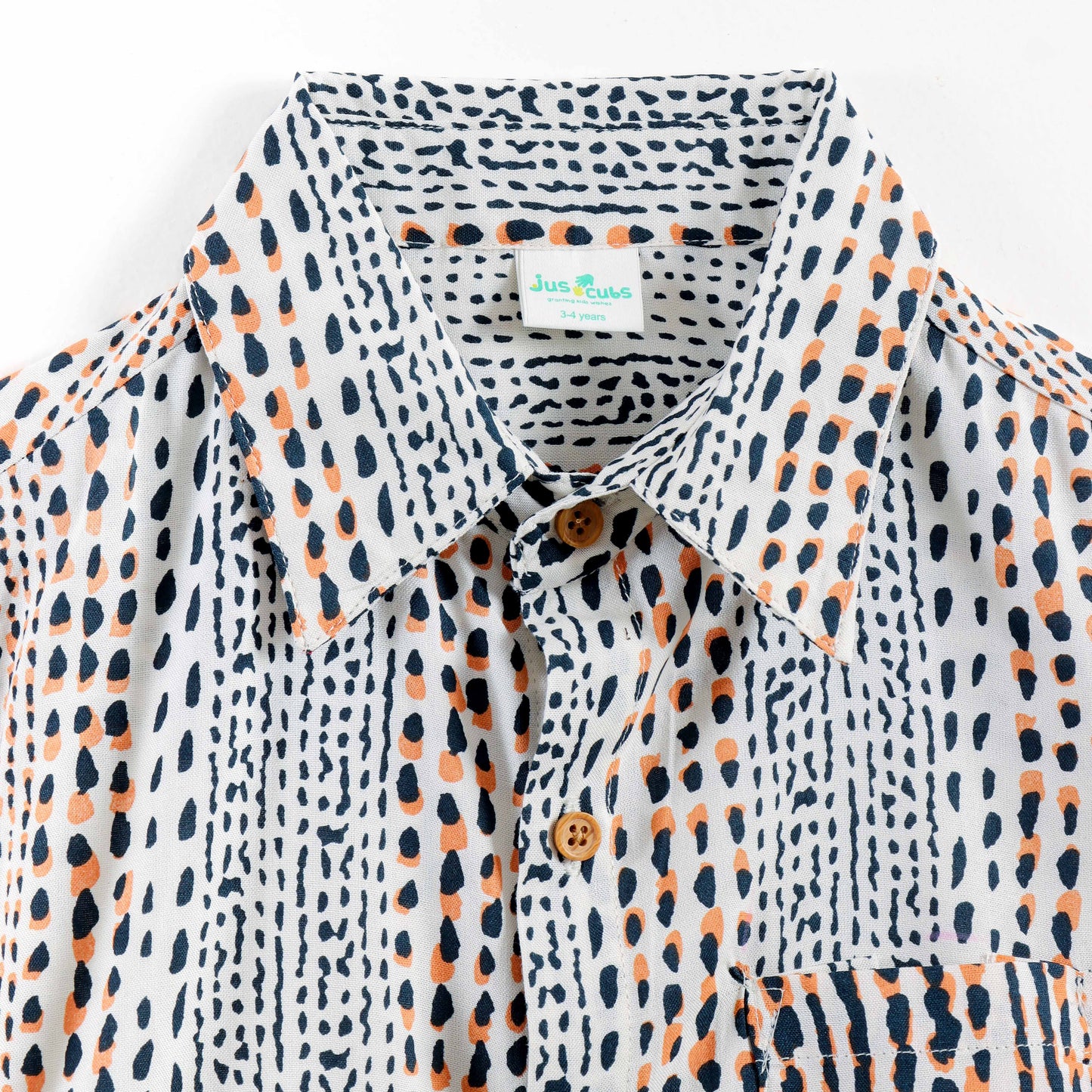 "Boys Soft Cotton Printed Button-Down Shirt | Stylish Multi-Color Pattern"
