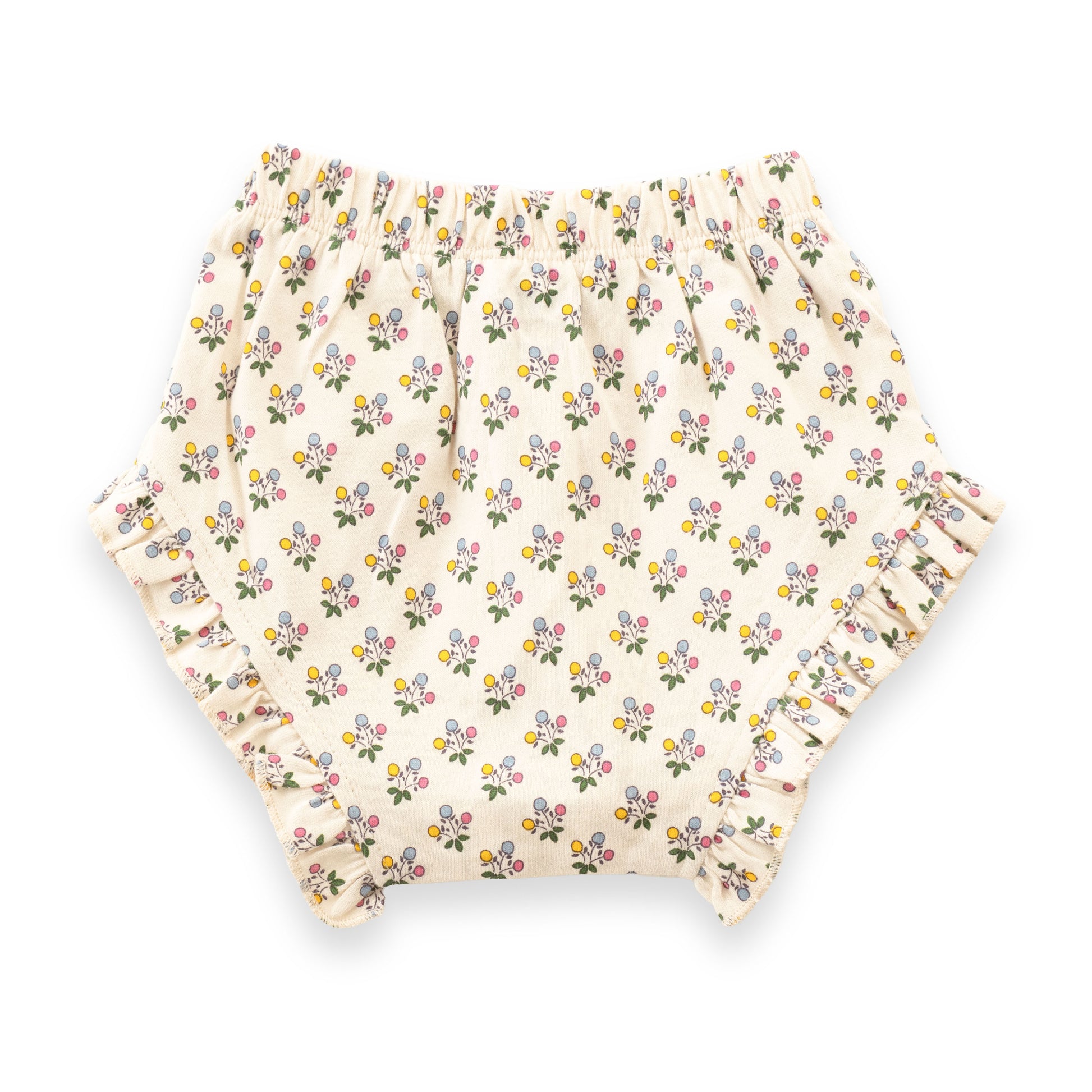 "Baby Girls' Printed Cotton Bloomer Shorts – Pack of 3 | Soft & Breathable with Ruffle Details"