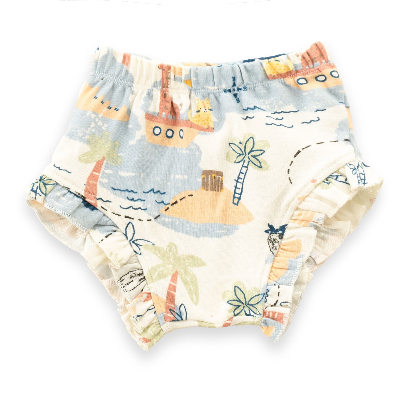 "Baby Girls' Printed Cotton Bloomer Shorts – Pack of 3 | Soft & Breathable with Ruffle Details"
