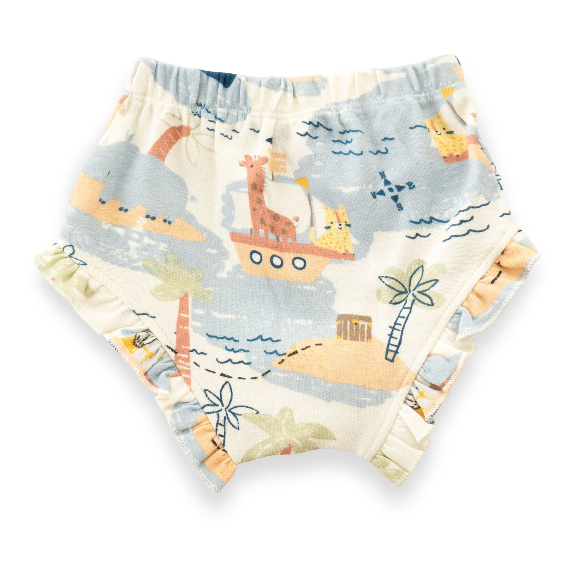 "Baby Girls' Printed Cotton Bloomer Shorts – Pack of 3 | Soft & Breathable with Ruffle Details"