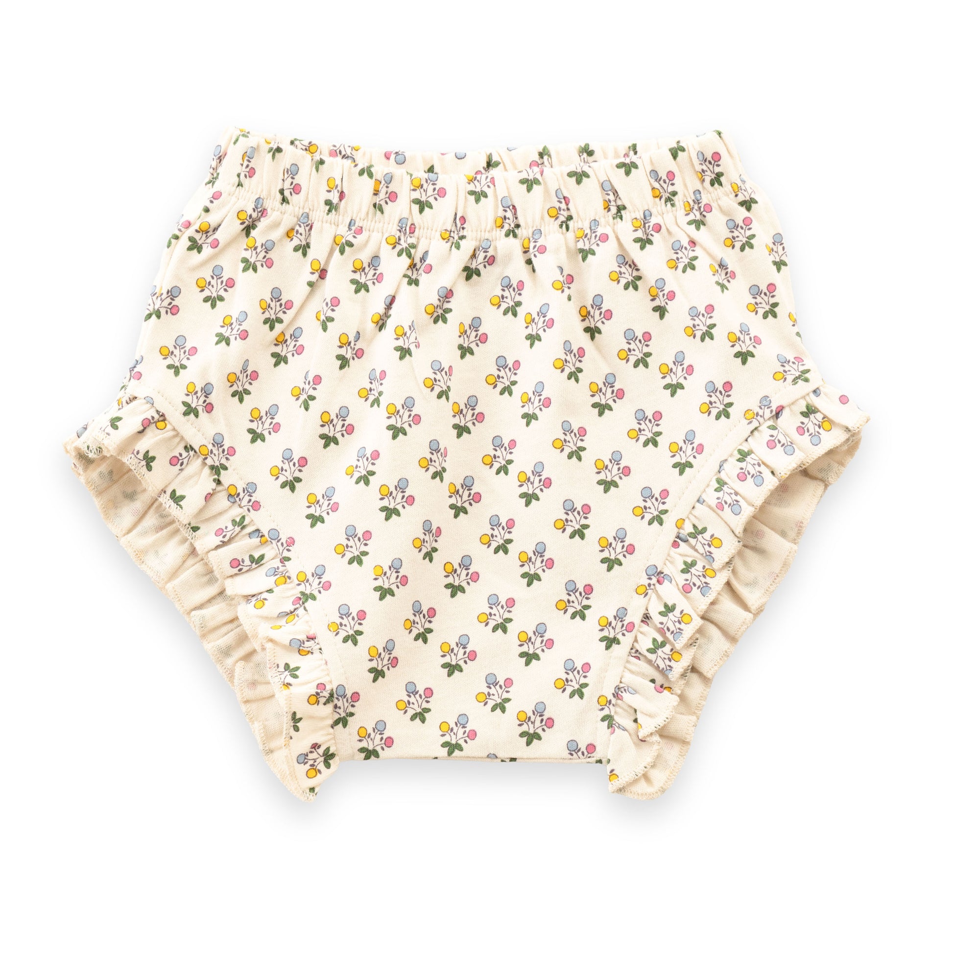 "Baby Girls' Printed Cotton Bloomer Shorts – Pack of 3 | Soft & Breathable with Ruffle Details"