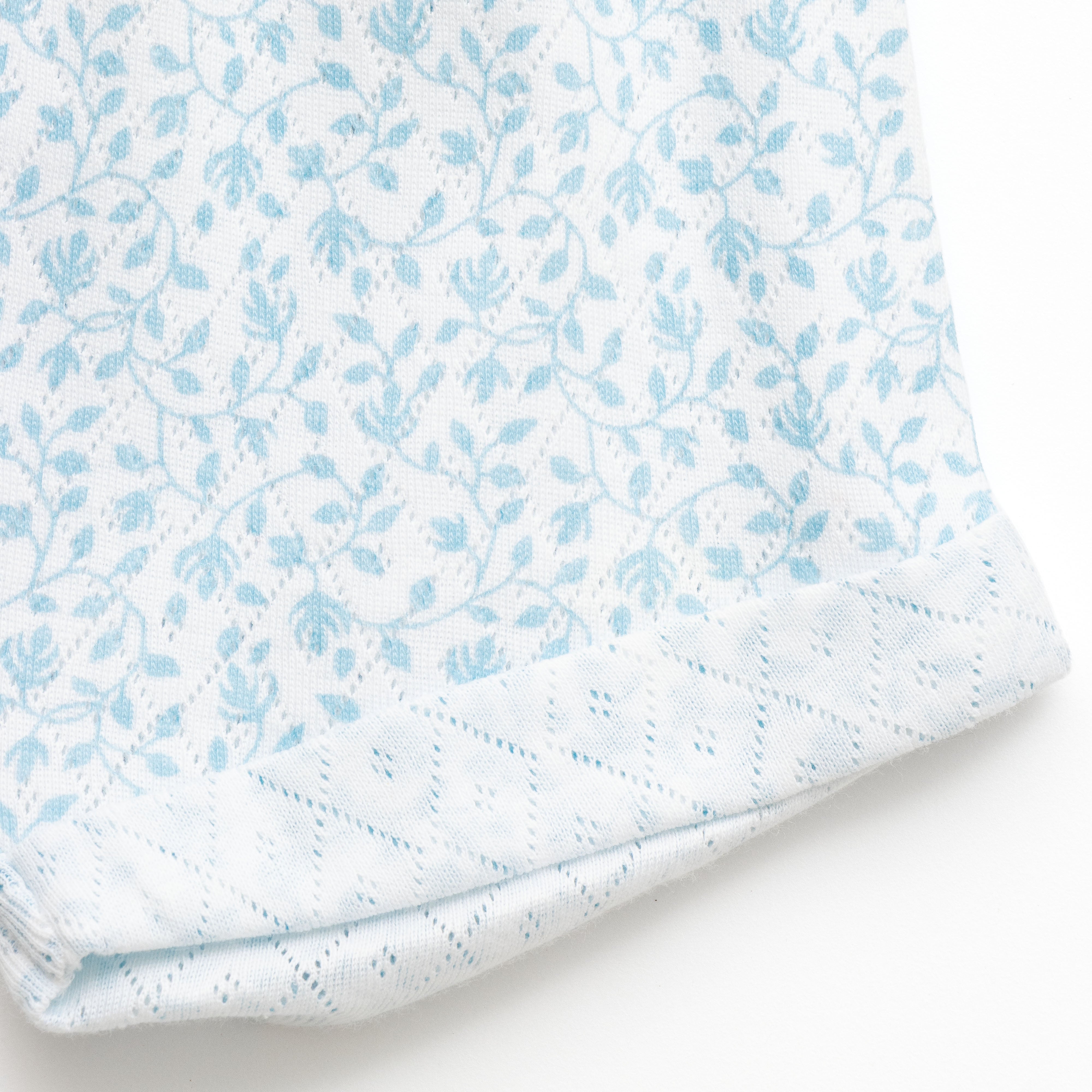 "Baby Girls' Cotton Boxer Shorts - Pack of 2 (Solid Blue & Floral Print)"