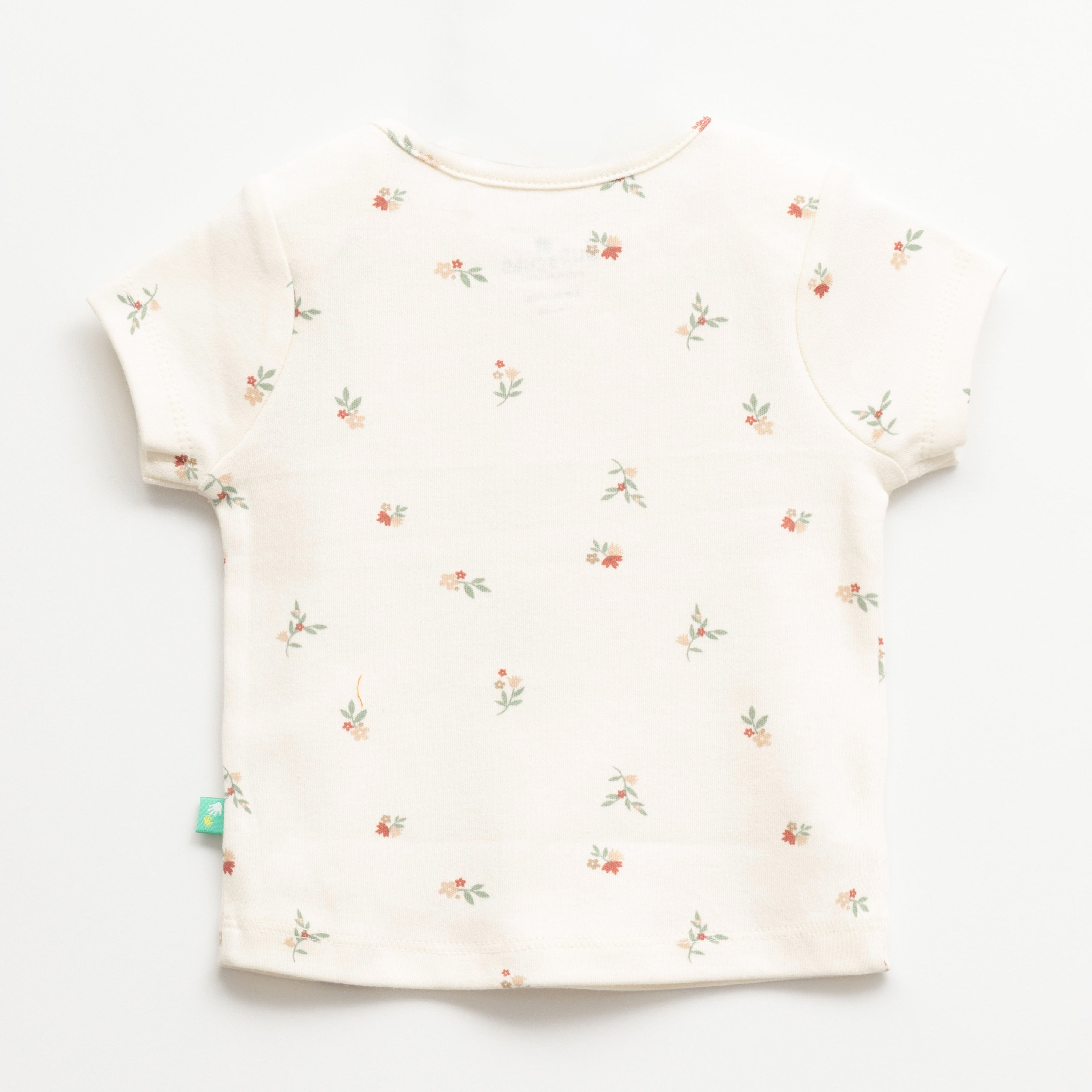 "Baby Girls' Cotton T-Shirts – Pack of 2 | Bunny Print & Floral Design"