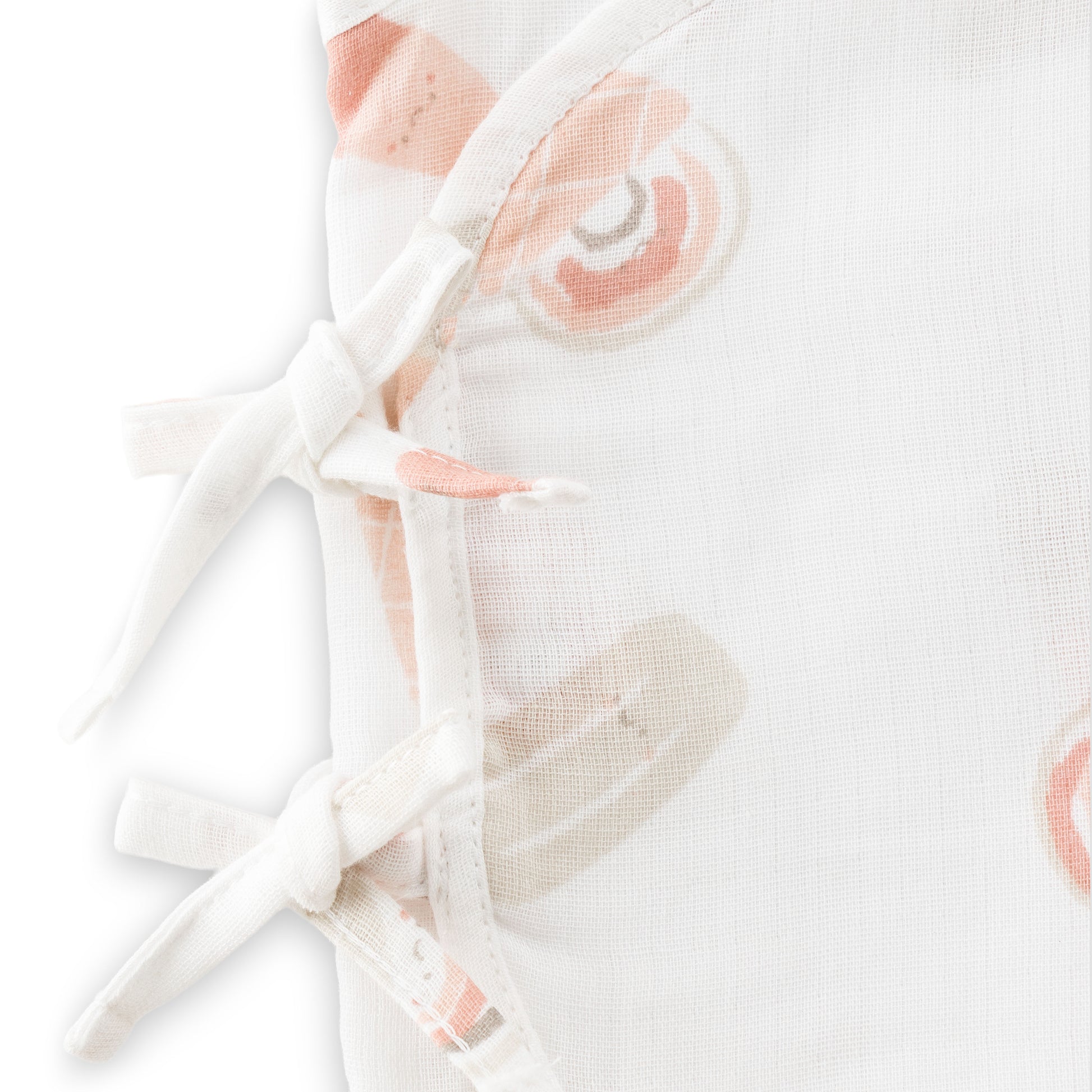 "Baby Girls Ice Cream Print Cotton Angrakha Set – White Sleeveless Top & Shorts"