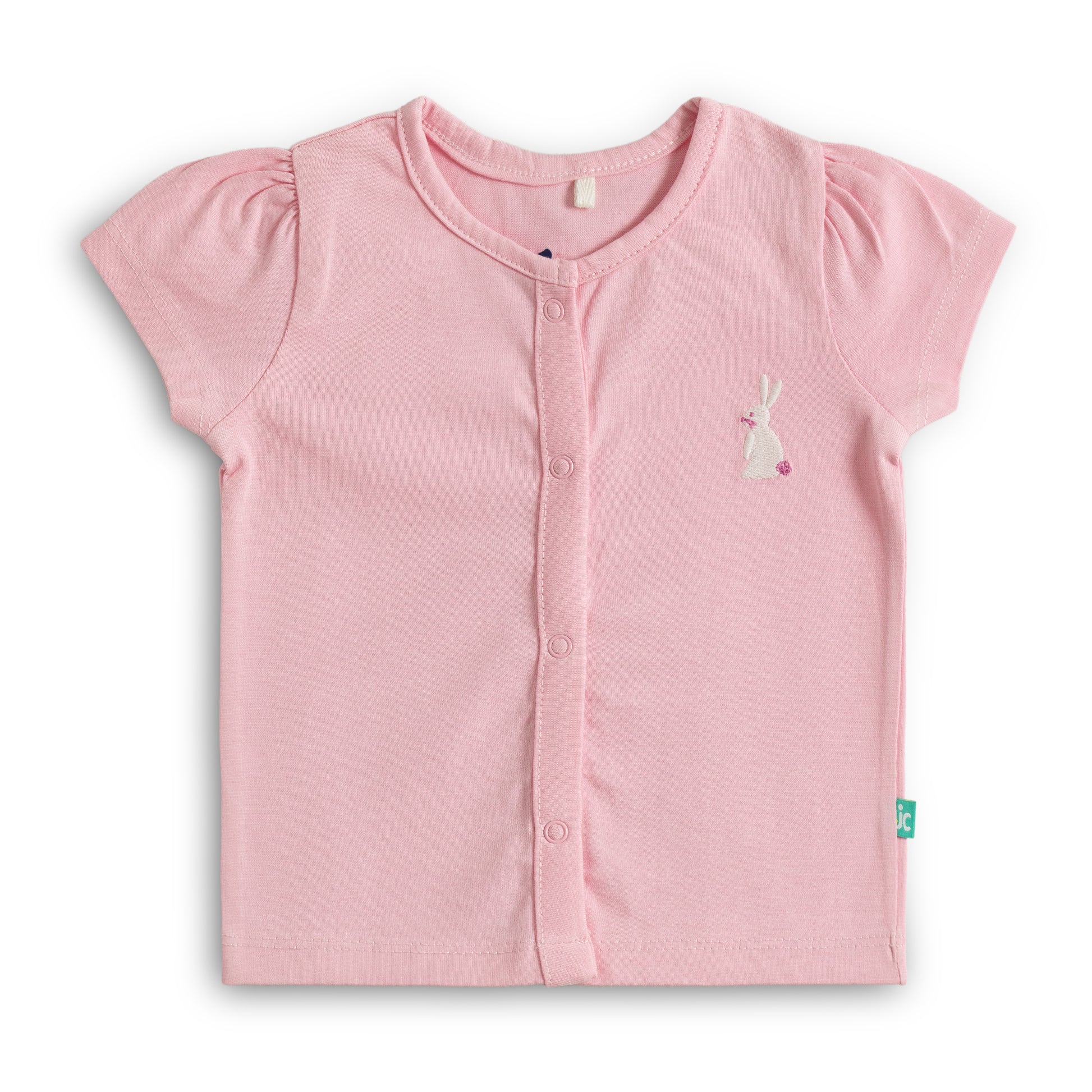 Baby Girls Soft Cotton Front Open Jhabla Combo – Pink & Cream Printed (Pack of 2)
