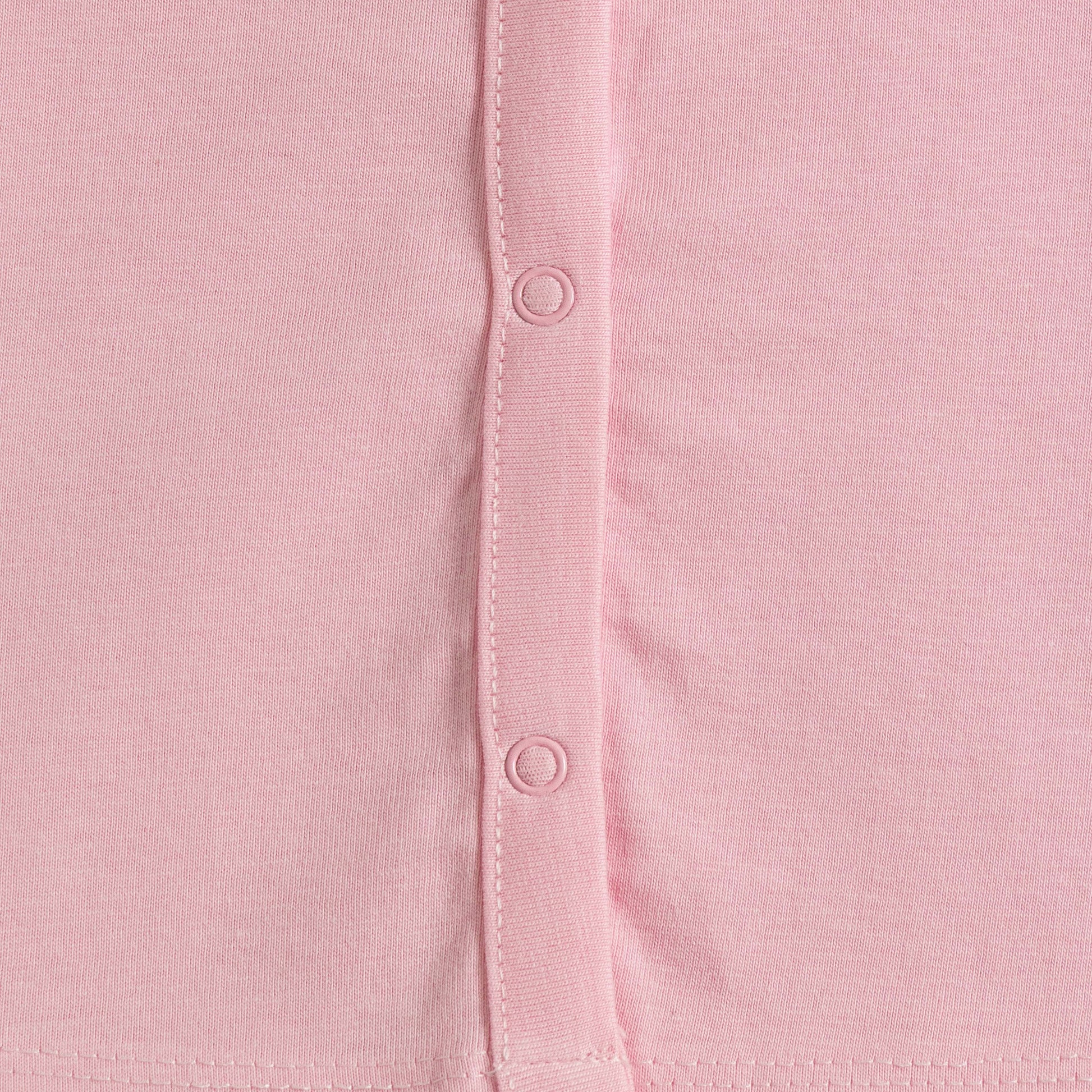 Baby Girls Soft Cotton Front Open Jhabla Combo – Pink & Cream Printed (Pack of 2)
