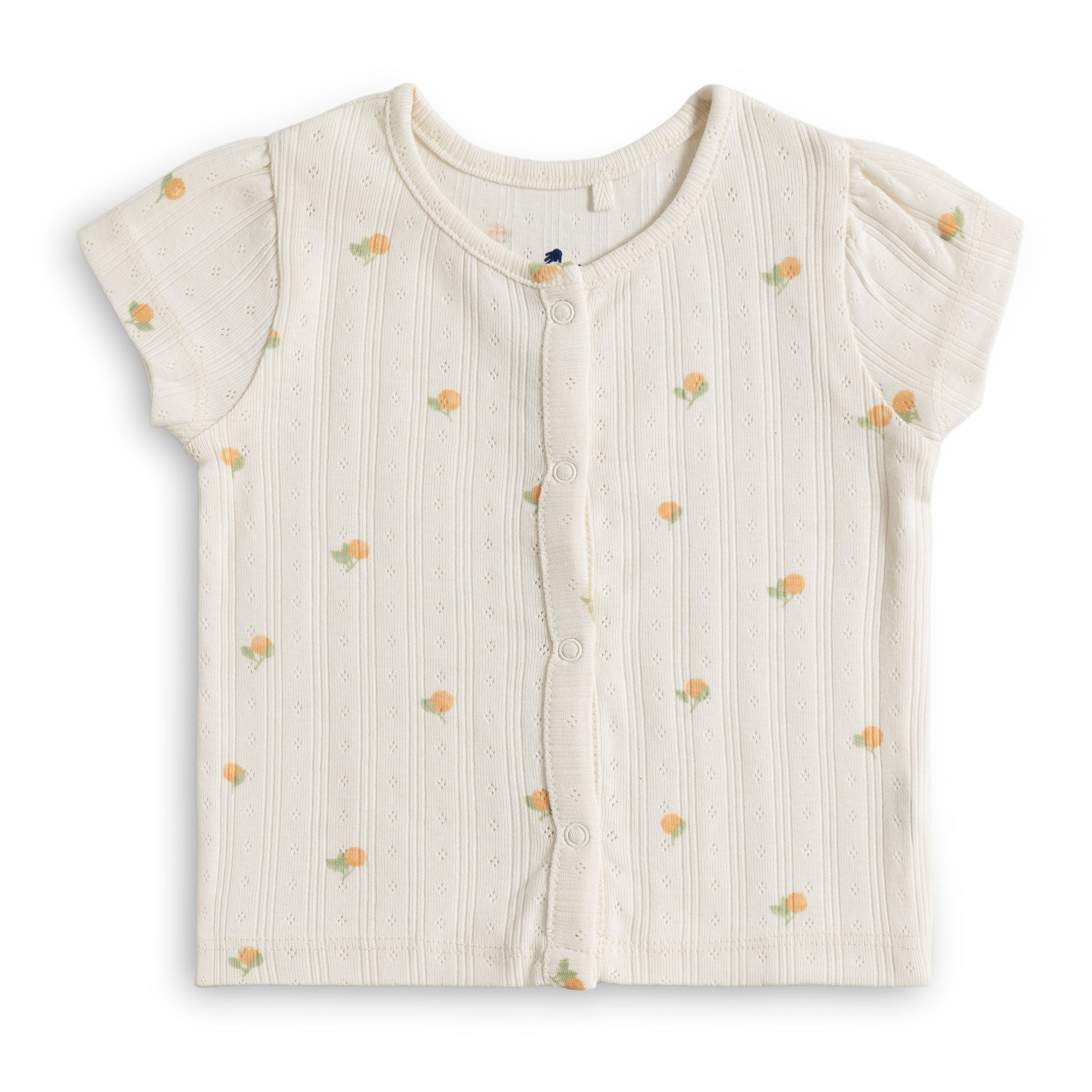 Baby Girls Soft Cotton Front Open Jhabla Combo – Pink & Cream Printed (Pack of 2)