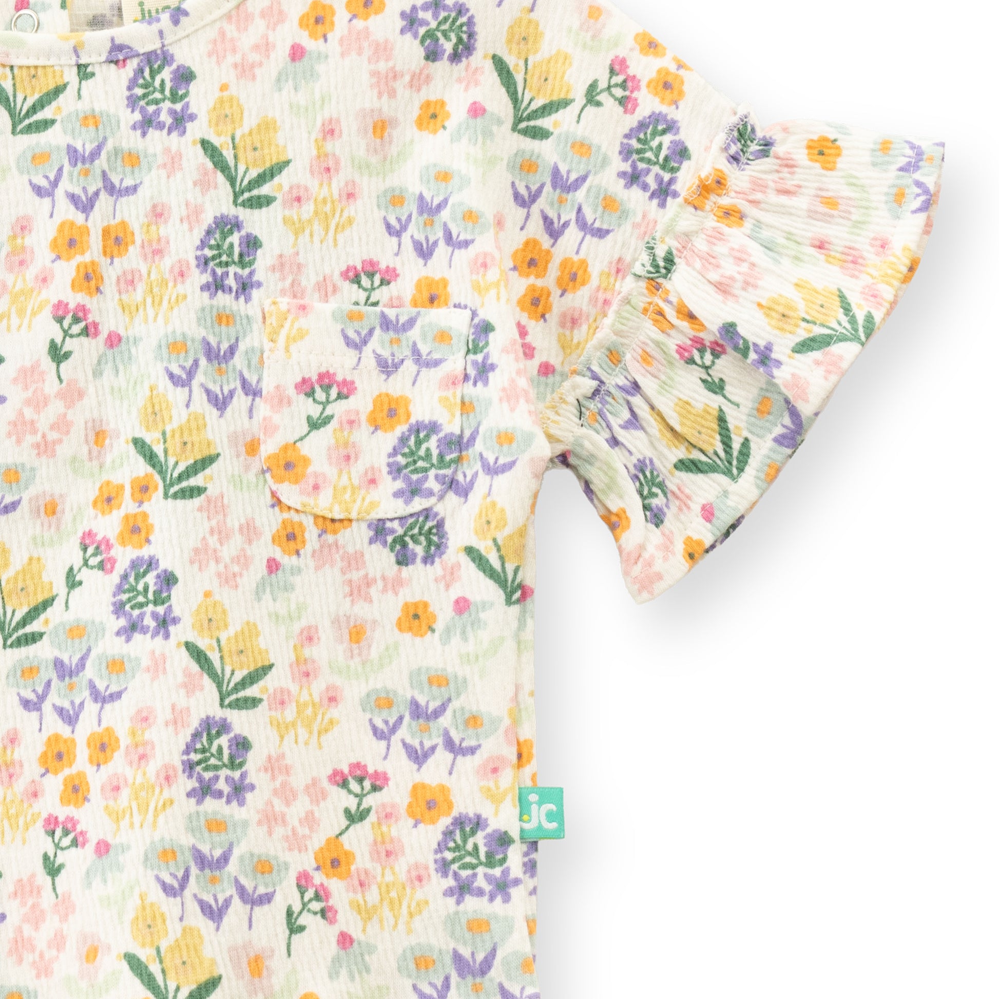 "Baby Girls' Lightweight Floral  Printed Top & Shorts Set – Soft Cotton Blend"
