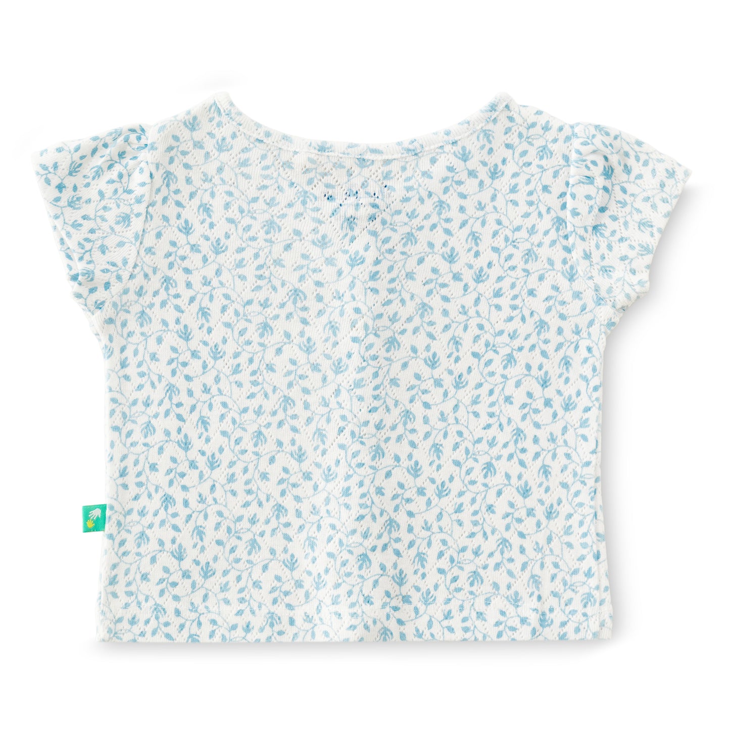"Baby Girls' Blue Cotton Front-Open Jhabla – Pack of 2 (Bunny Embroidery & Floral Print)"