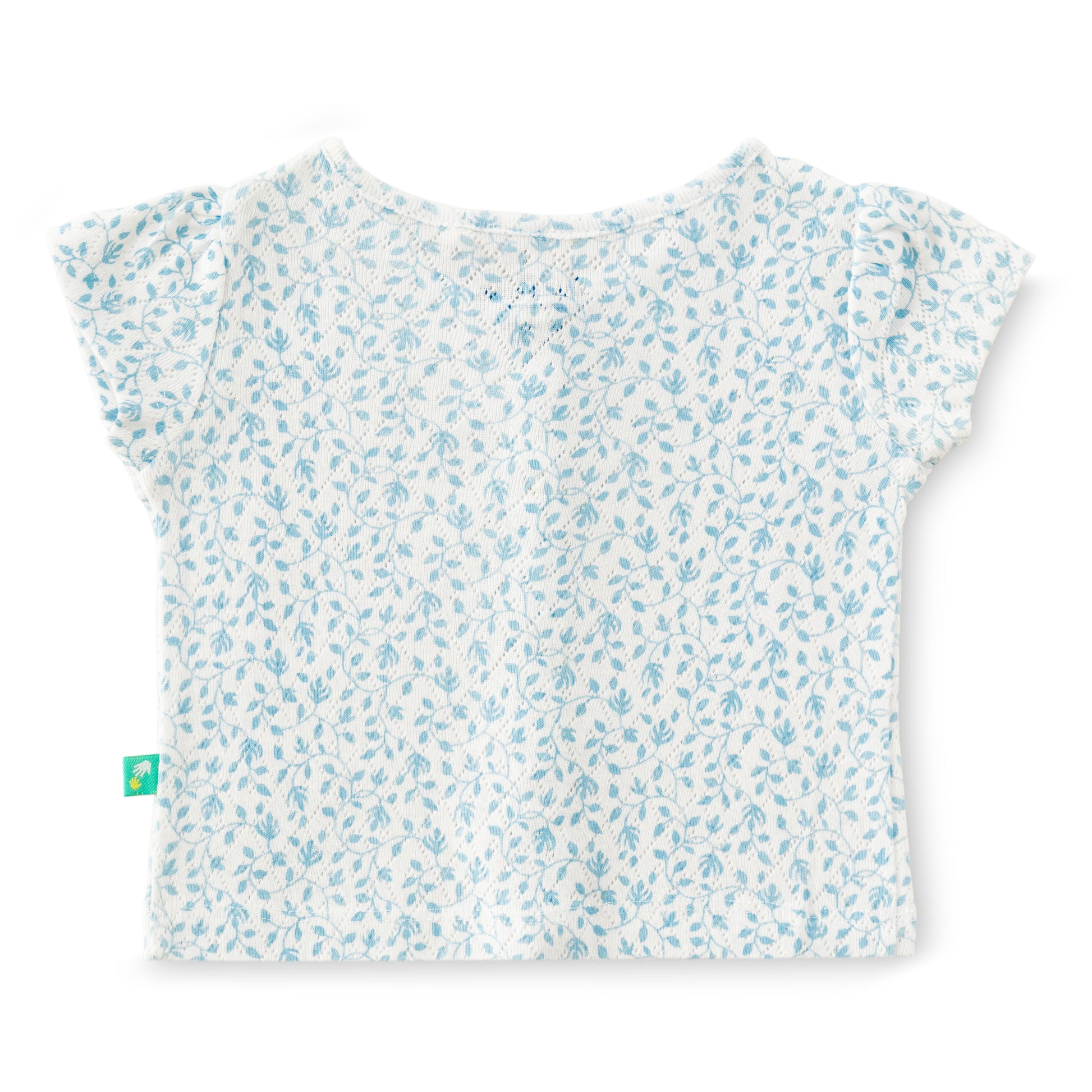 "Baby Girls' Blue Cotton Front-Open Jhabla – Pack of 2 (Bunny Embroidery & Floral Print)"