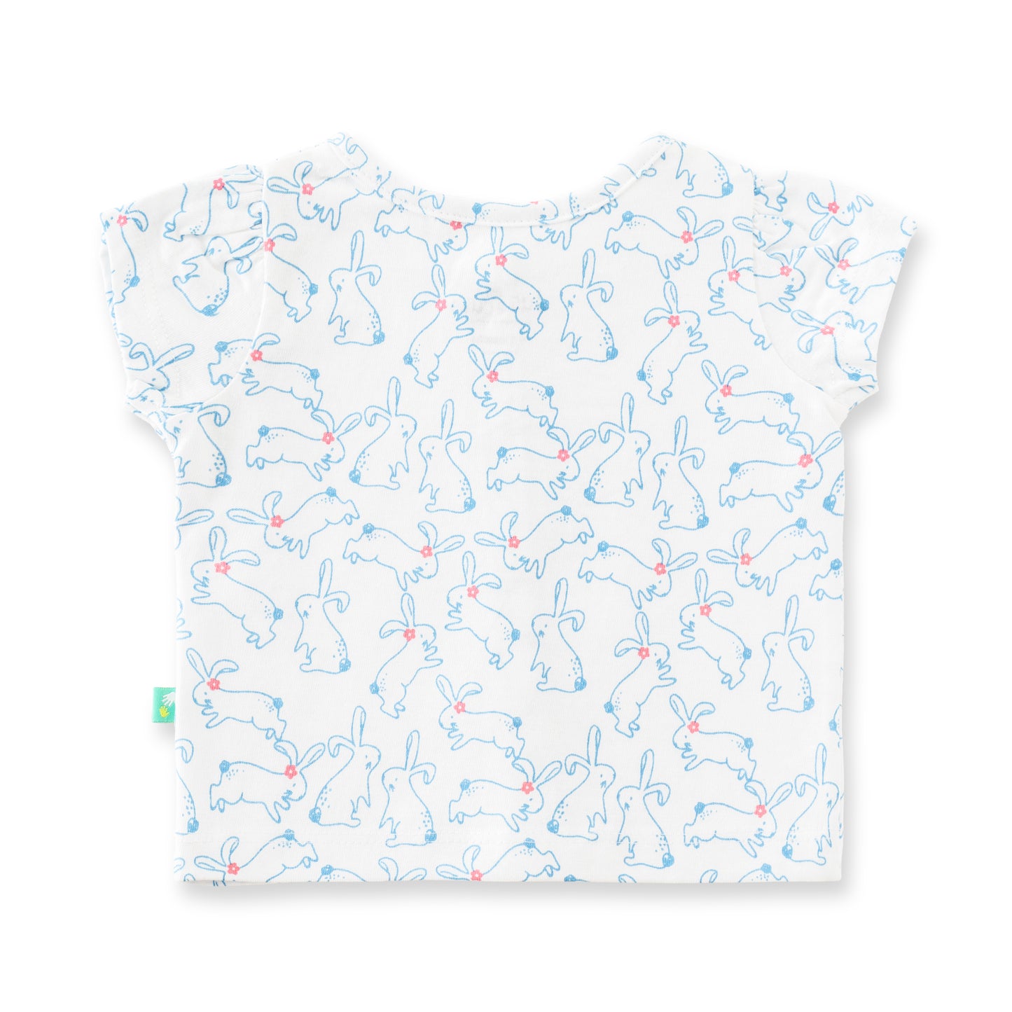 "Baby Girls' Pack of 2 Soft Cotton Front-Open Jhabla   – Bunny Print & Stripes