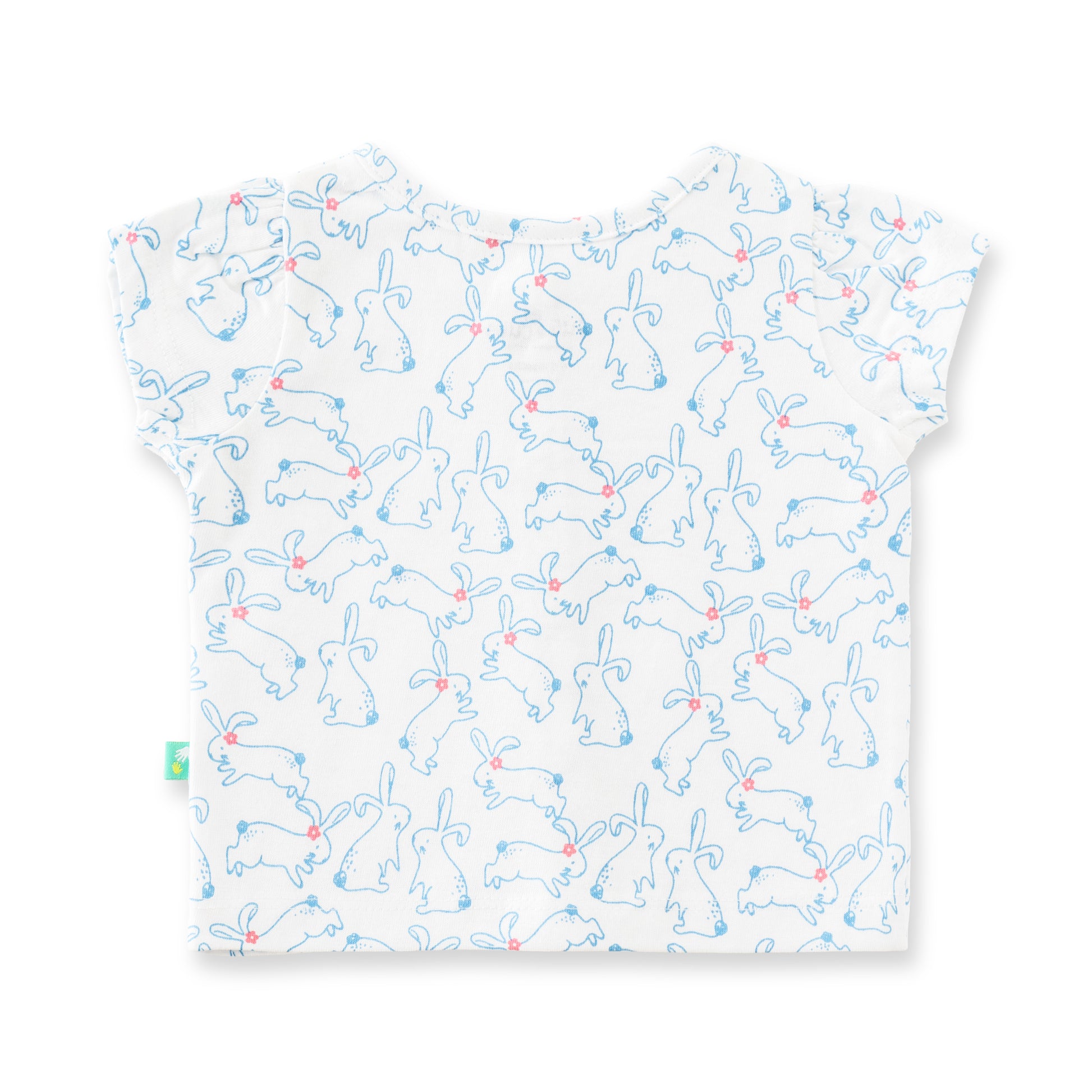 "Baby Girls' Pack of 2 Soft Cotton Front-Open Jhabla   – Bunny Print & Stripes